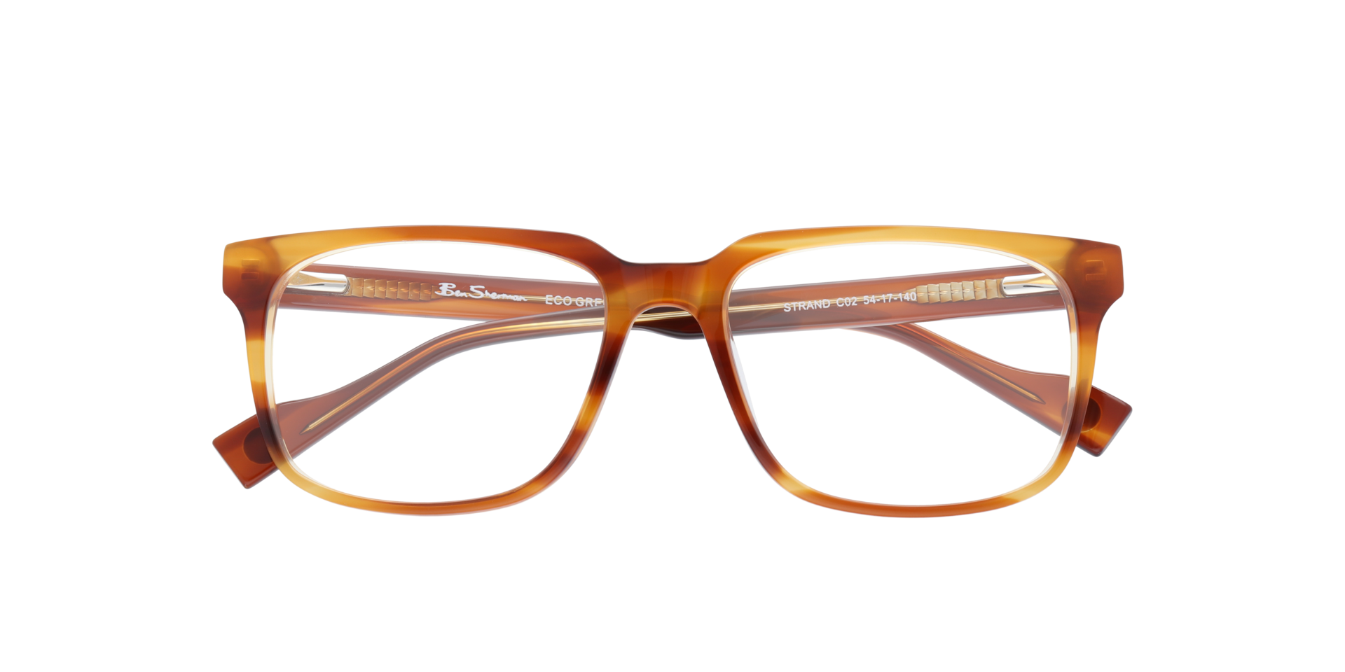 Strand Brown MetalSunglass Frames for Glasses Direct, Closed View