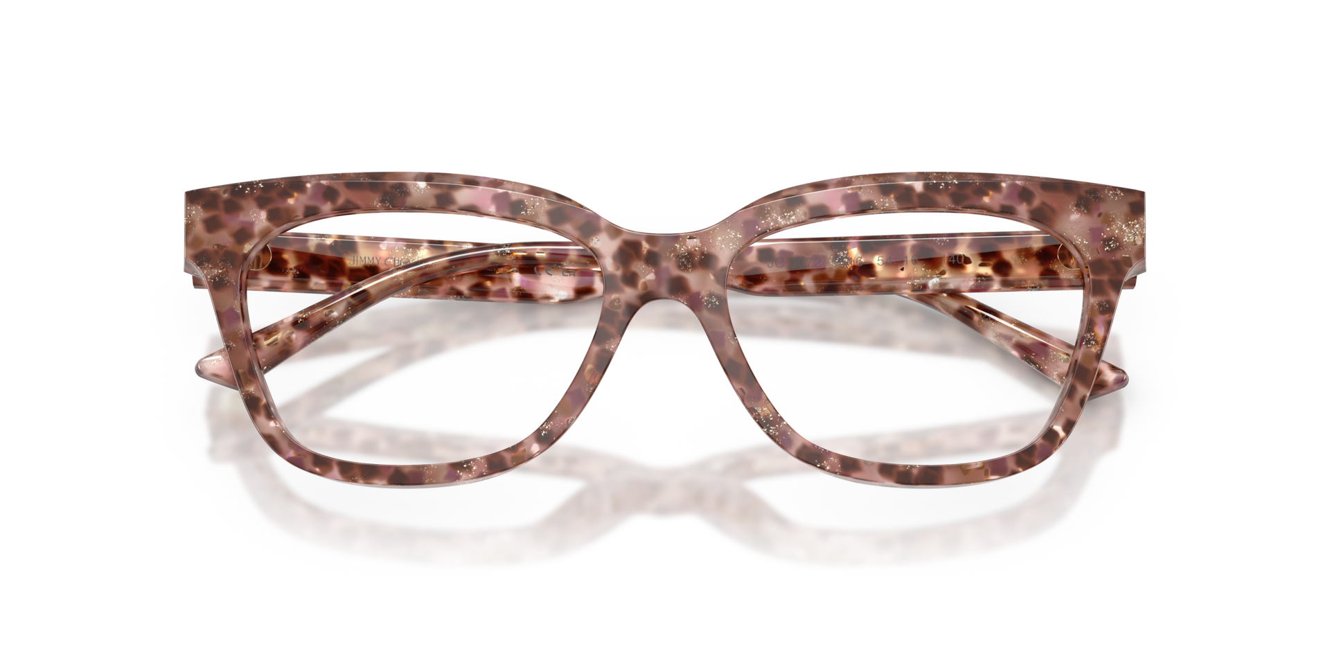 JC3072 Pink Glitter Havana AcetateEyeglass Frames for Glasses Direct, Closed View