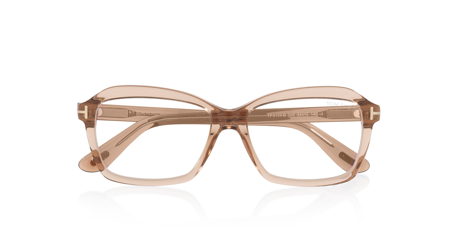 FT6129-B Brown Light AcetateEyeglass Frames for Glasses Direct, Closed View