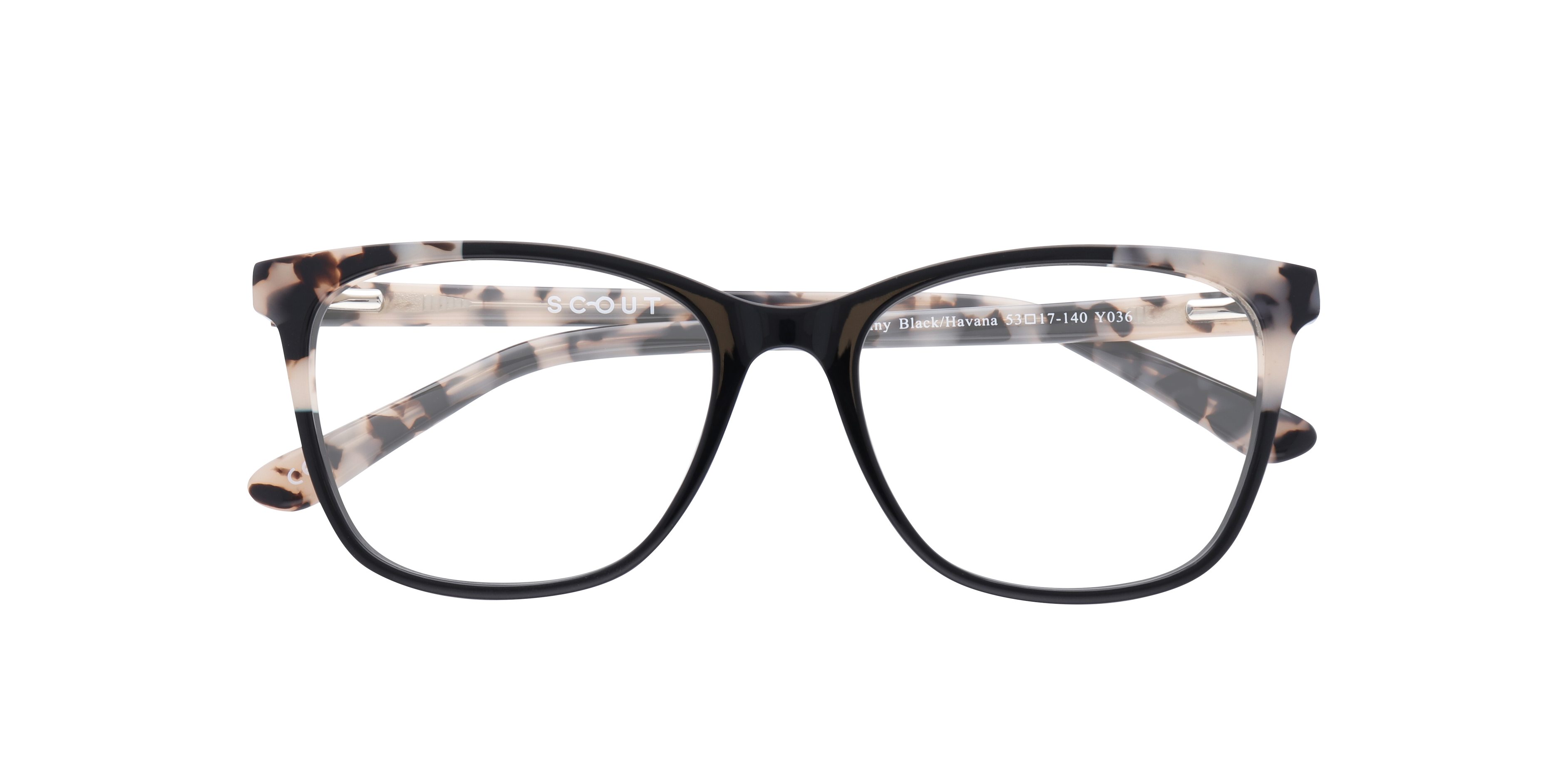 Dakota Black & Havana AcetateEyeglass Frames for Glasses Direct, Closed View
