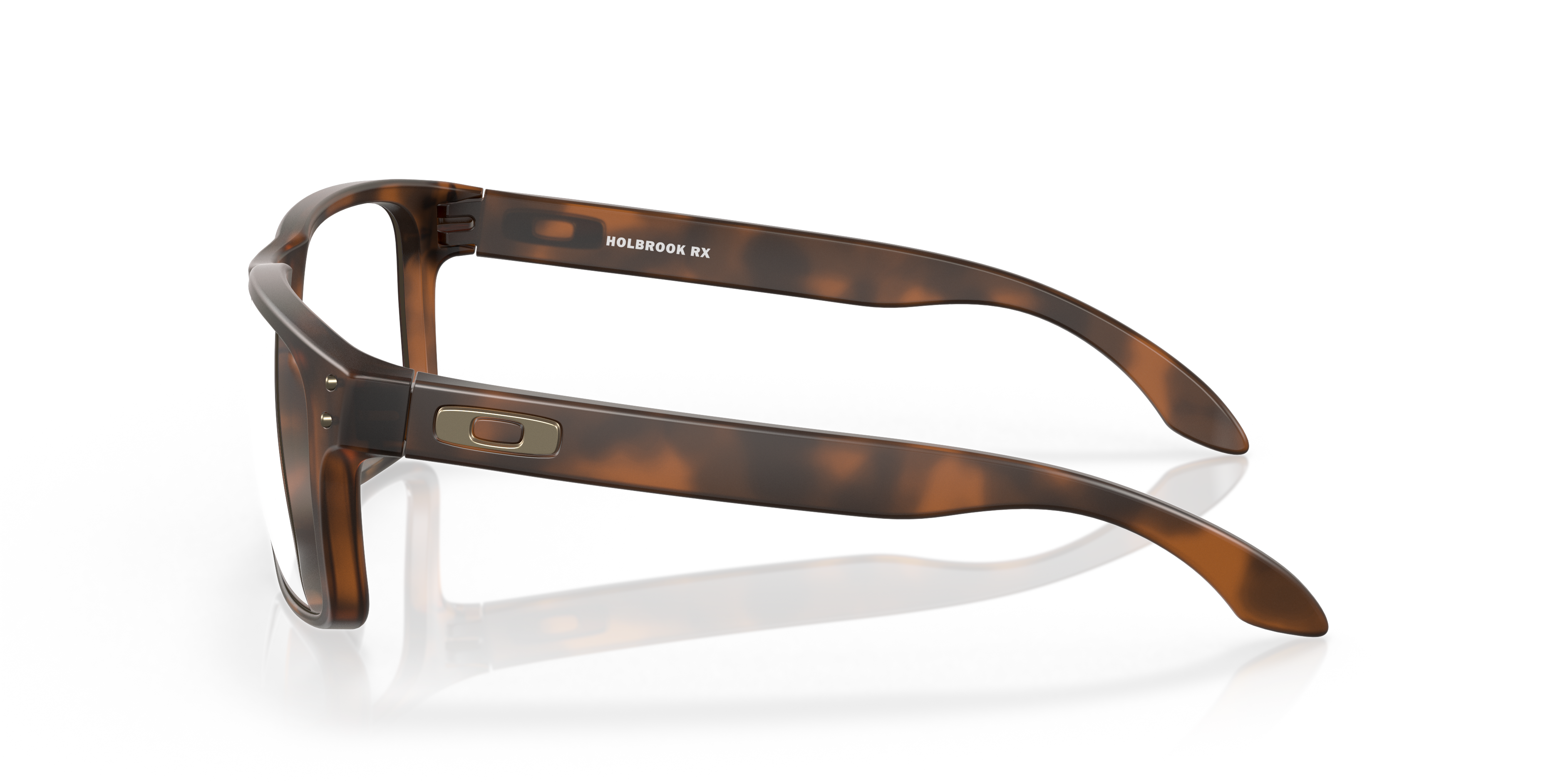 Holbrook™ Matte Brown Tortoise PlasticEyeglass Frames for Glasses Direct, Side View