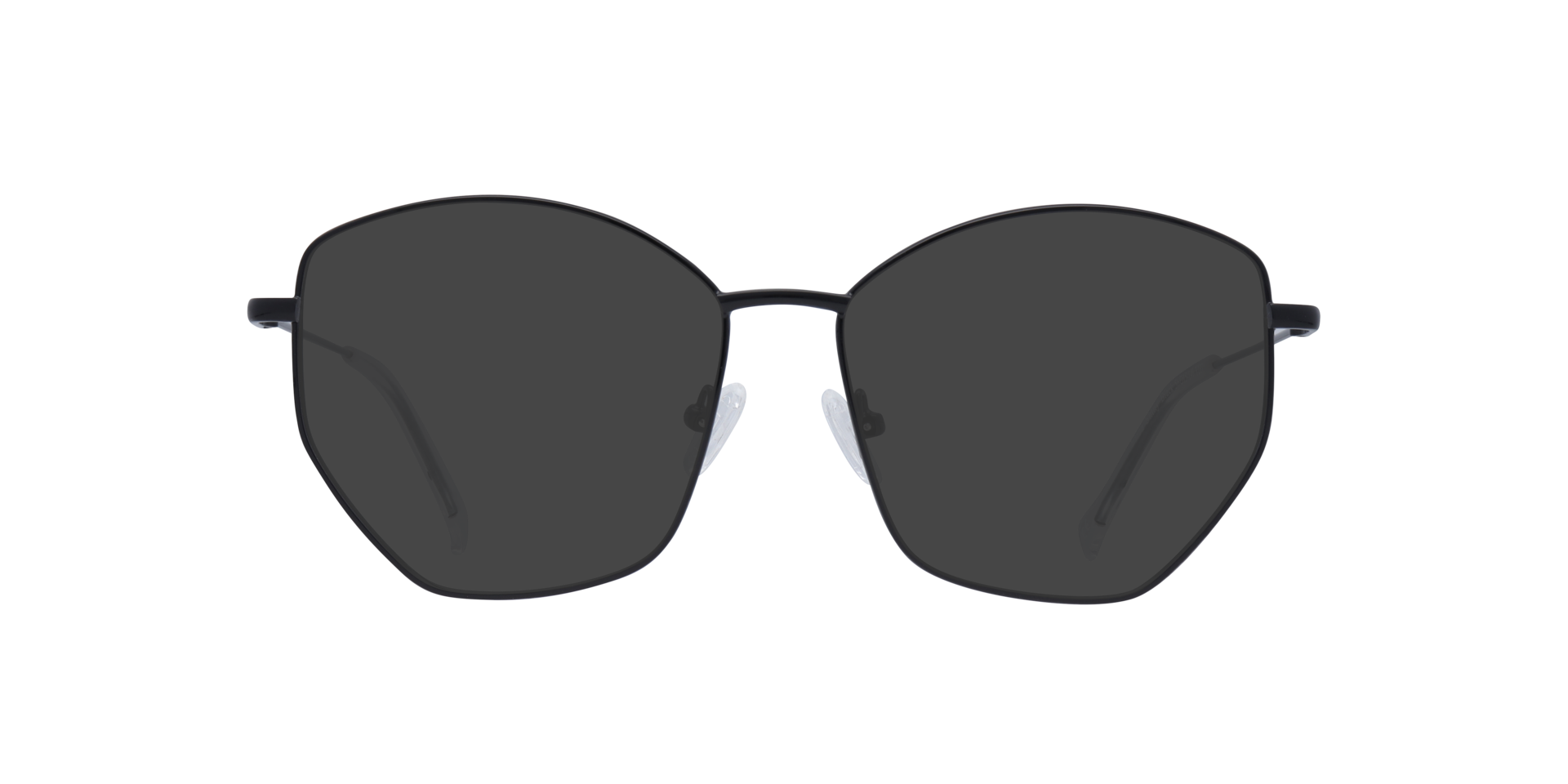 Eliza Shiny Black MetalEyeglass Frames for Glasses Direct, with Tinted Lenses