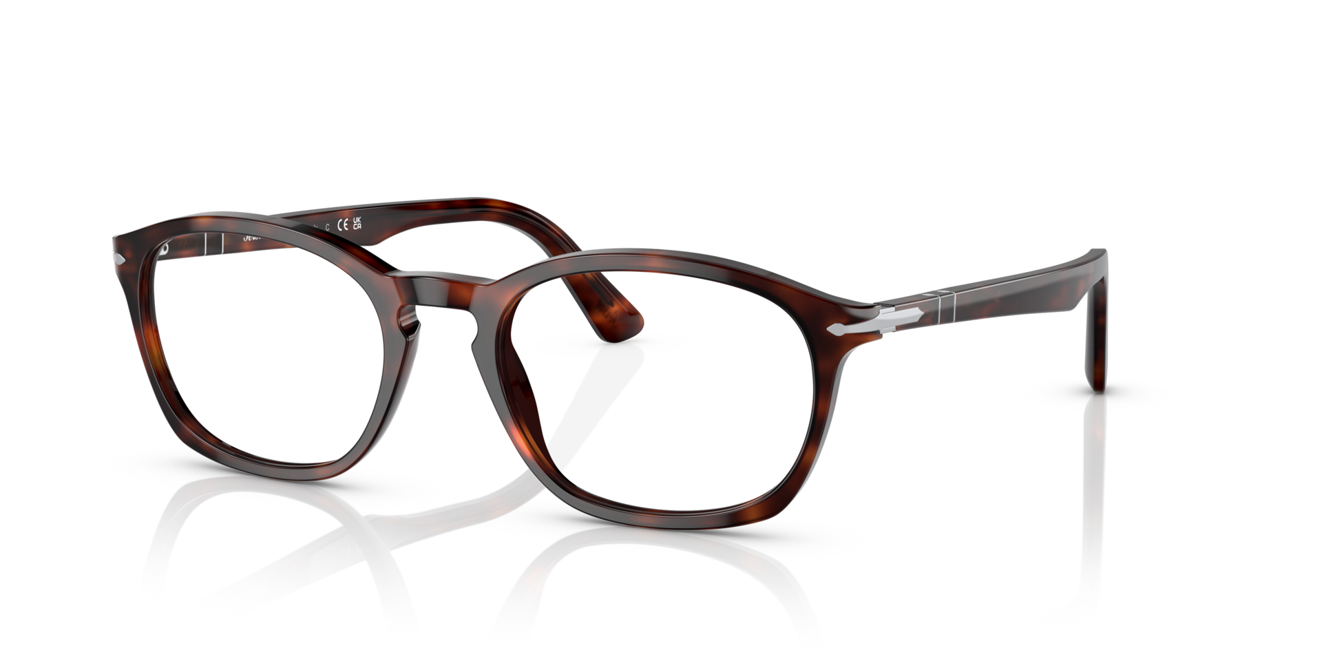 PO3303V Havana AcetateEyeglass Frames for Glasses Direct, Angle View