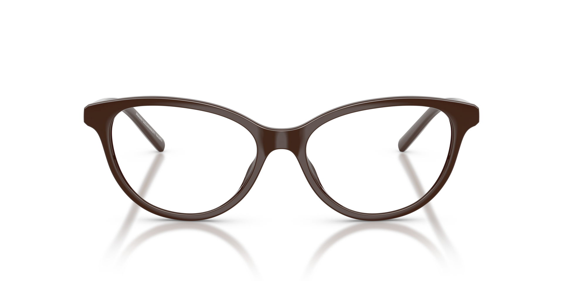 AX3138U Shiny Dark Brown PlasticEyeglass Frames for Glasses Direct, Front View