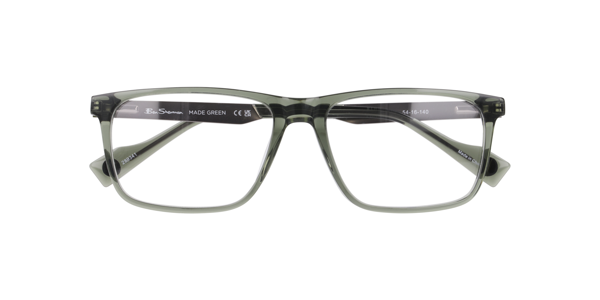 Bspark Green AcetateEyeglass Frames for Glasses Direct, Closed View