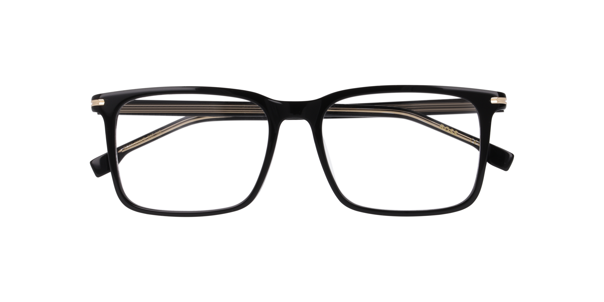 Boss 1753/G Black AcetateEyeglass Frames for Glasses Direct, Closed View