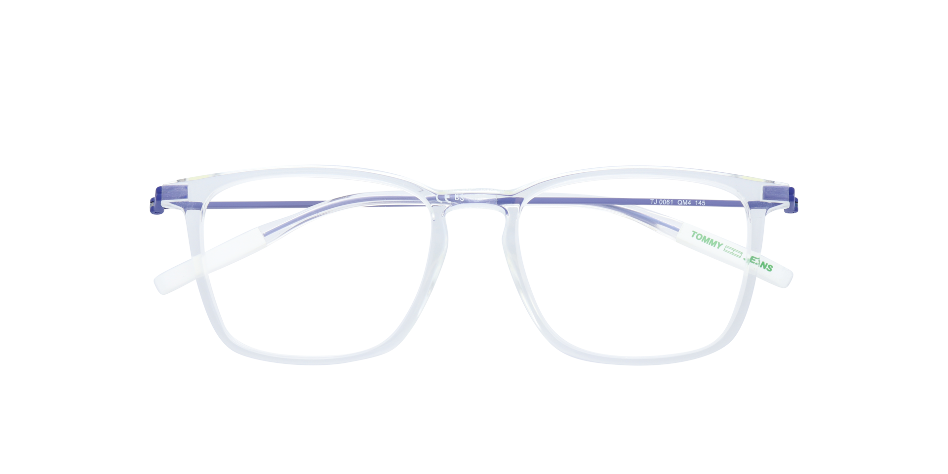 TJ 0061 Clear PlasticEyeglass Frames for Glasses Direct, Closed View