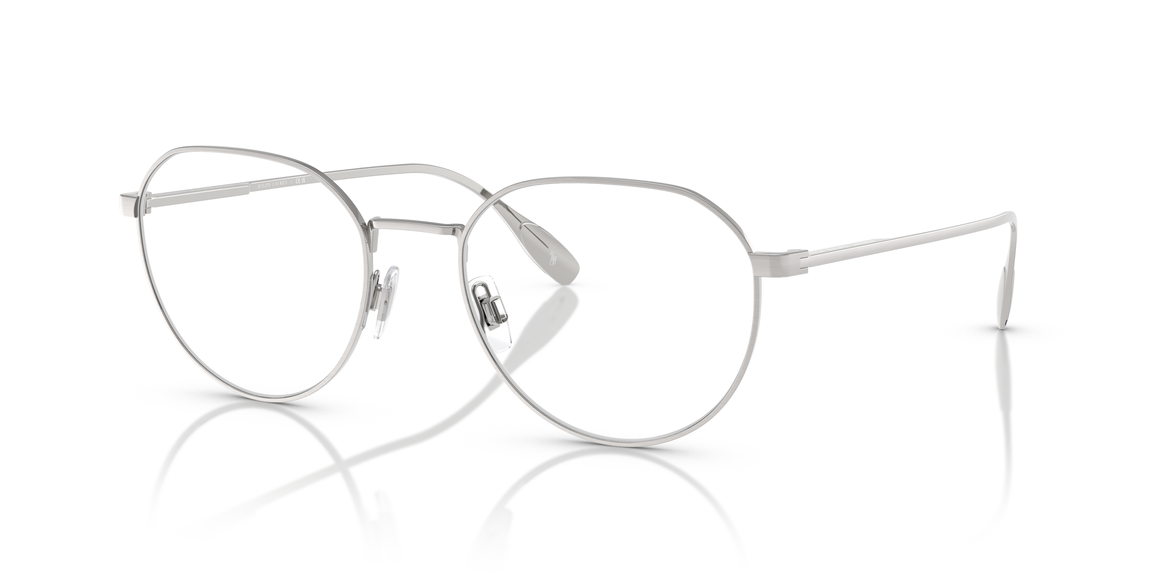 PH1233 Brushed Silver MetalEyeglass Frames for Glasses Direct, Angle View