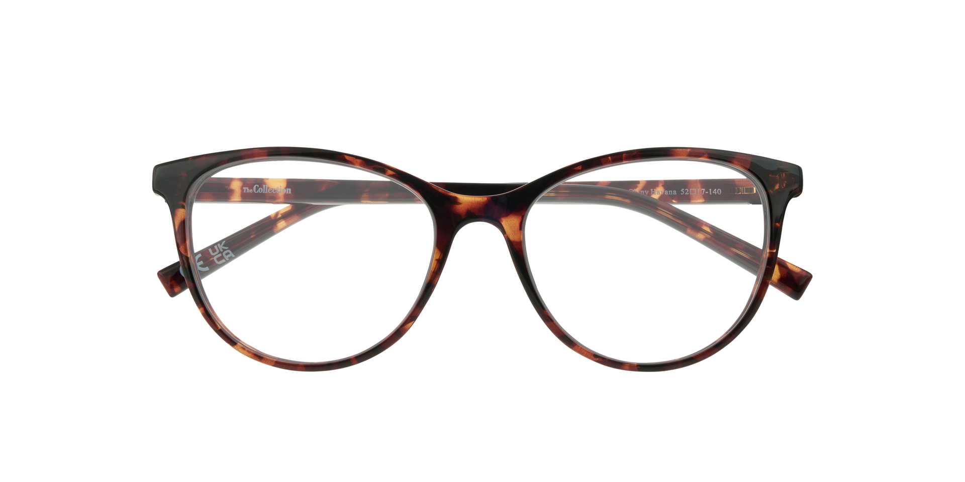 Leyla Shiny Havana PlasticEyeglass Frames for Glasses Direct, Closed View