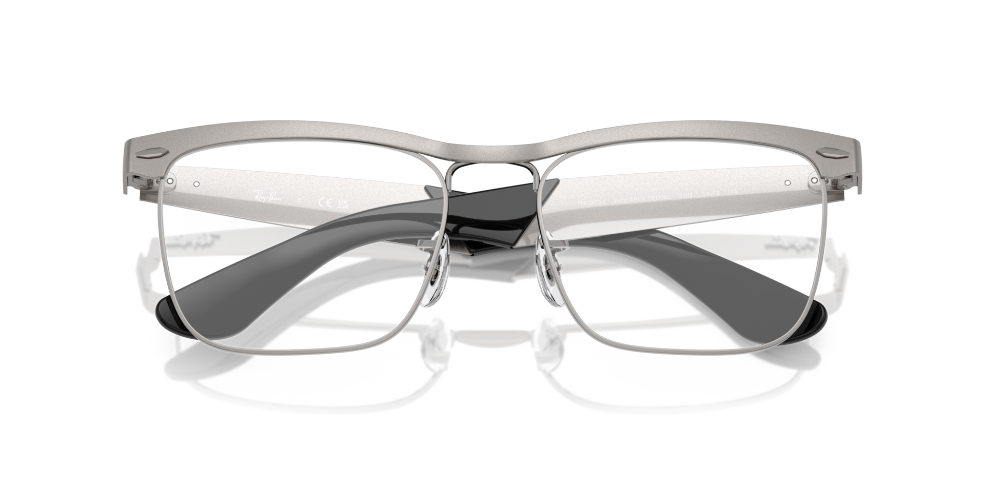 RB3875V Sandblasted Gunmetal MetalEyeglass Frames for Glasses Direct, Closed View