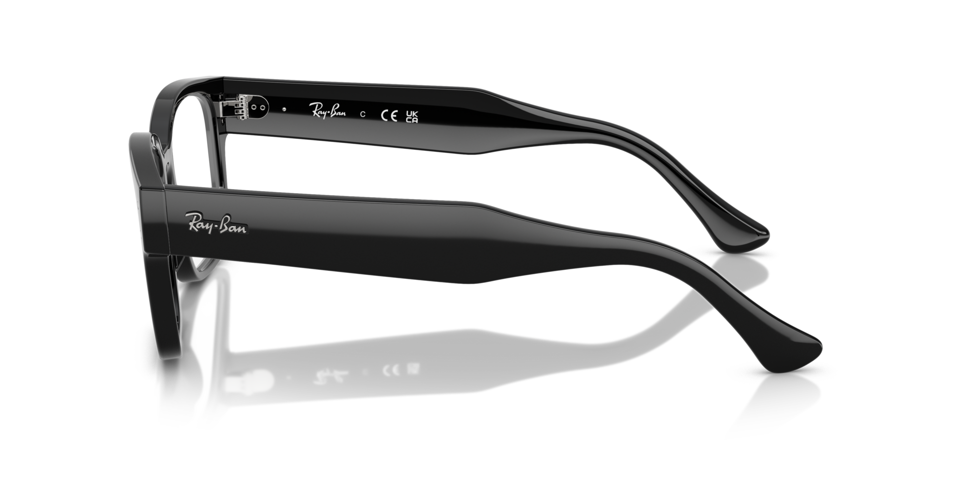 Laurene Optics Bio-Based Black PlasticEyeglass Frames for Glasses Direct, Side View