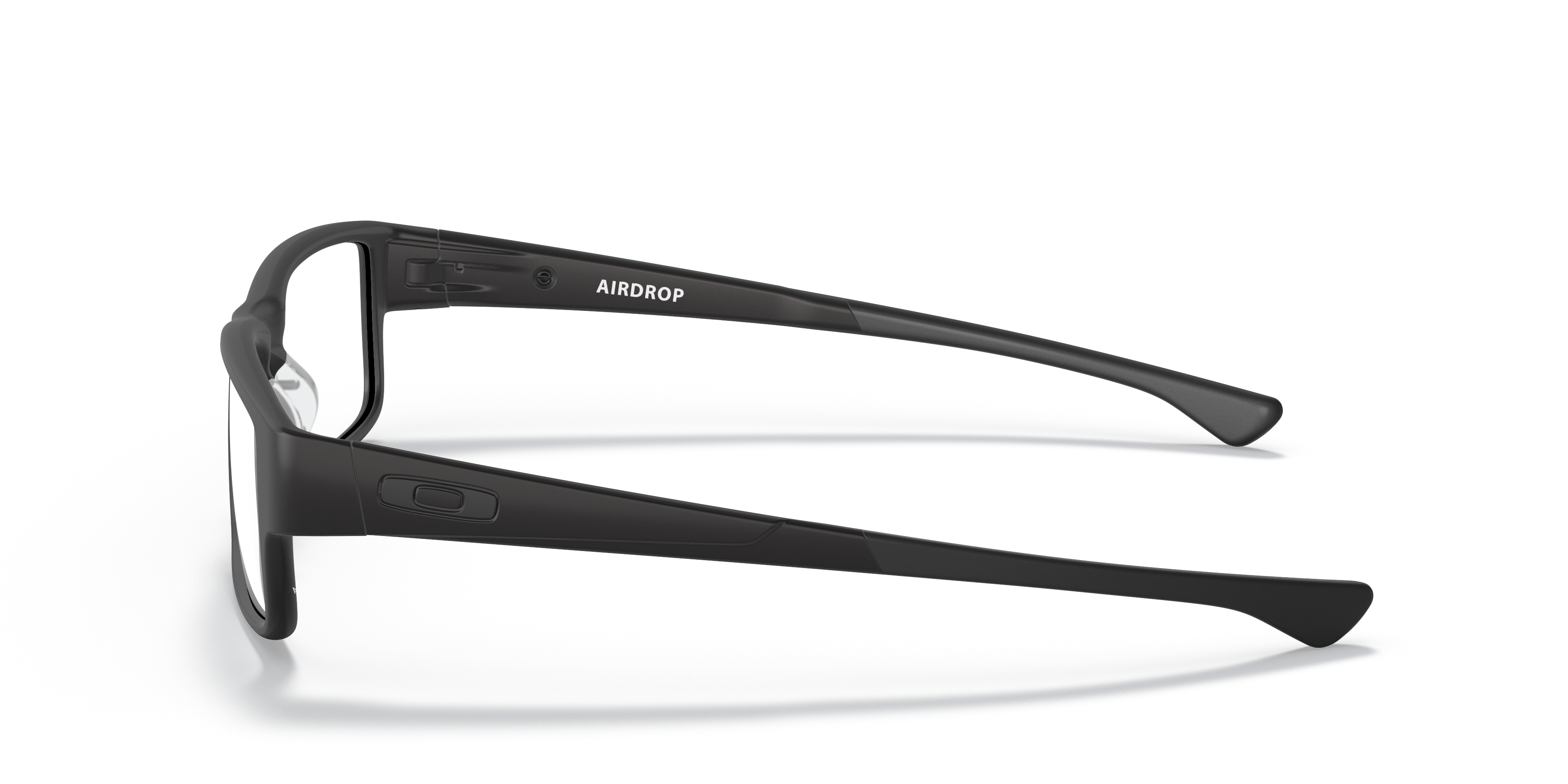 Airdrop™ Satin Black PlasticEyeglass Frames for Glasses Direct, Side View
