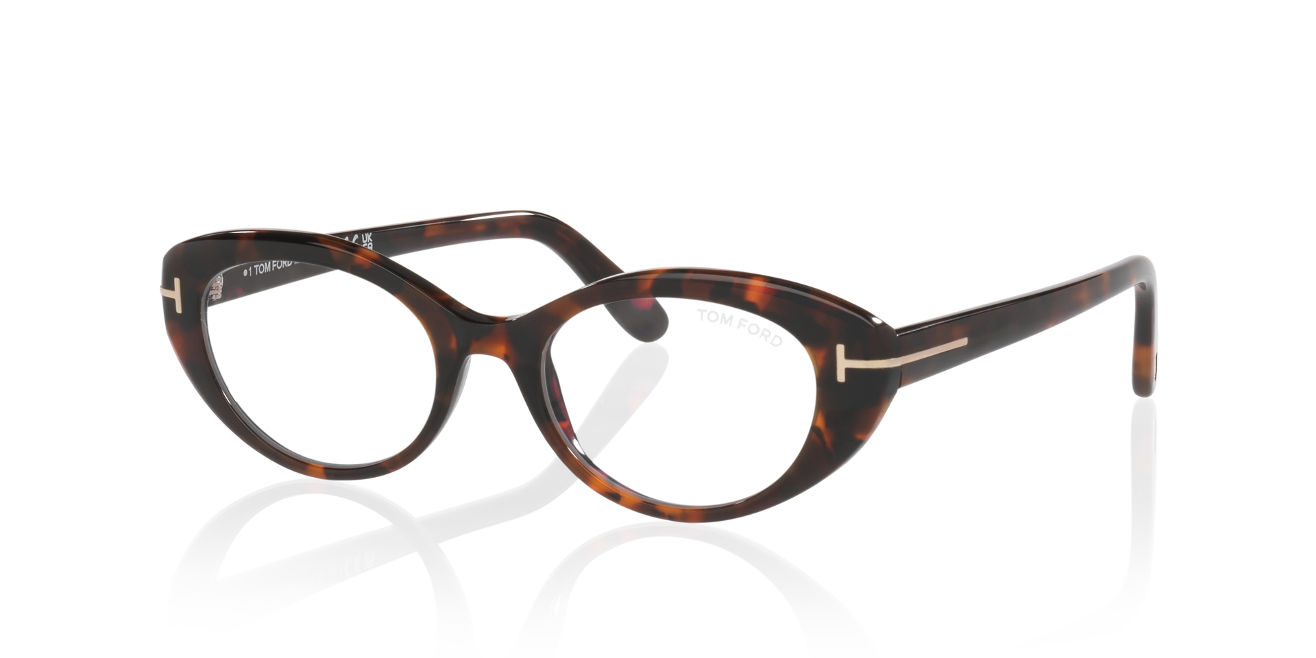 FT6092-B Tortoise AcetateEyeglass Frames for Glasses Direct, Angle View