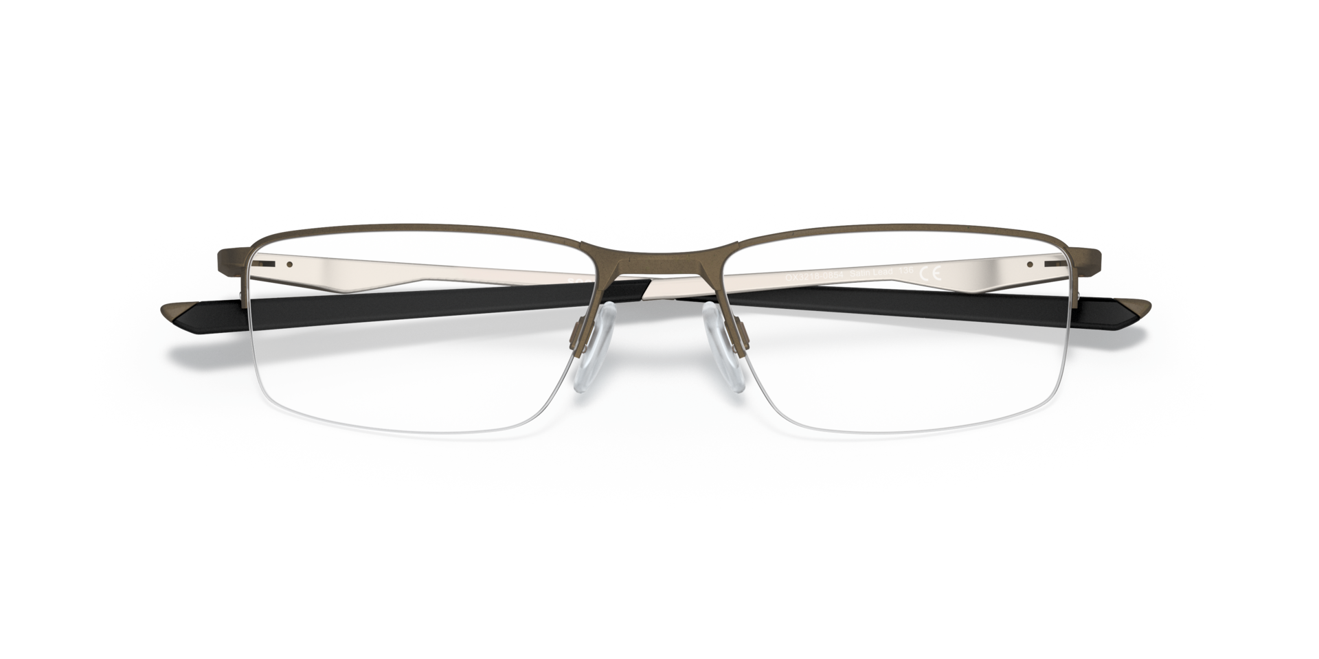 Socket 5.5 Satin Lead MetalEyeglass Frames for Glasses Direct, Closed View