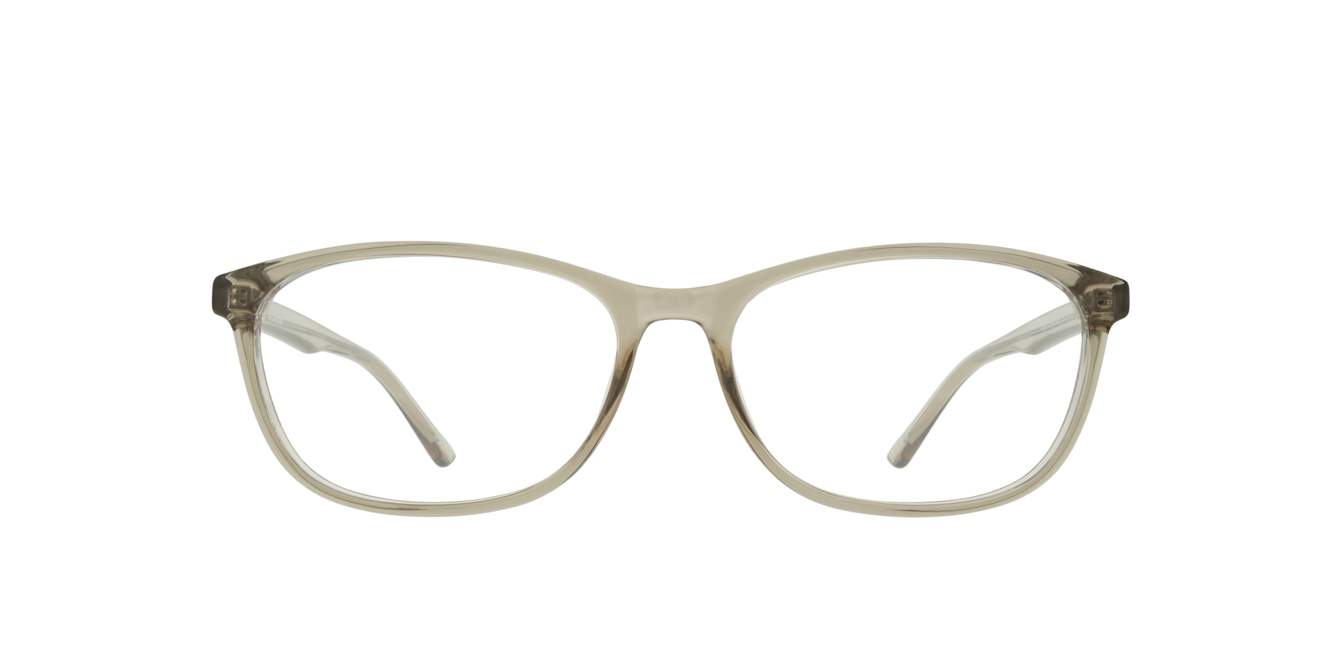Kelby Crystal Grey PlasticEyeglass Frames for Glasses Direct, Front View