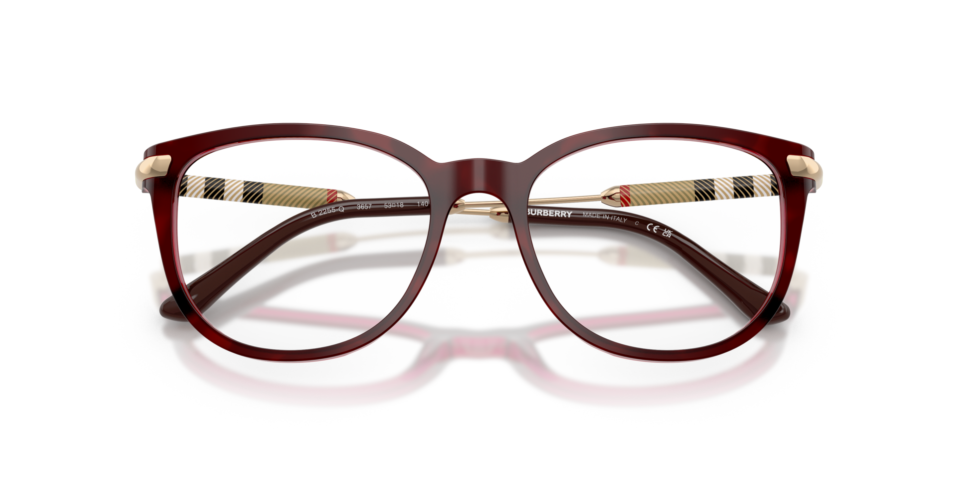 BE2255Q Havana AcetateEyeglass Frames for Glasses Direct, Closed View