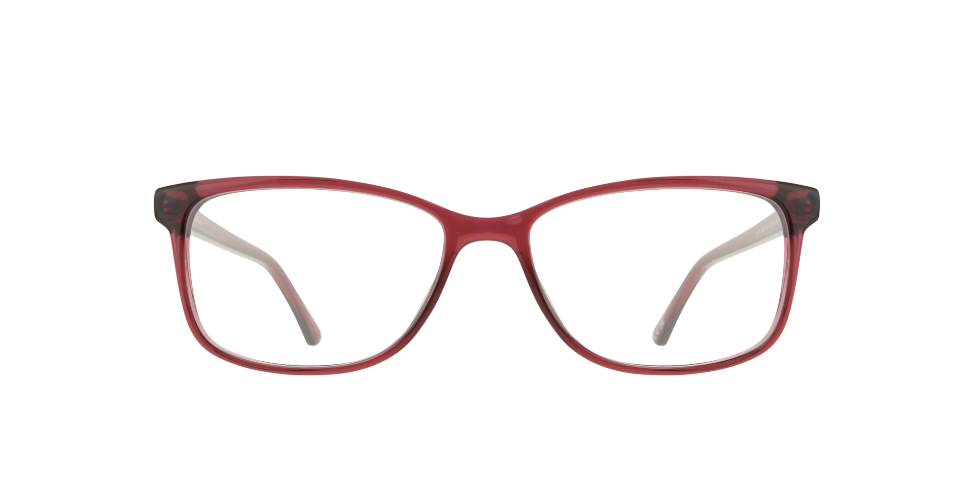 Livvy Shiny Red PlasticEyeglass Frames for Glasses Direct, Front View