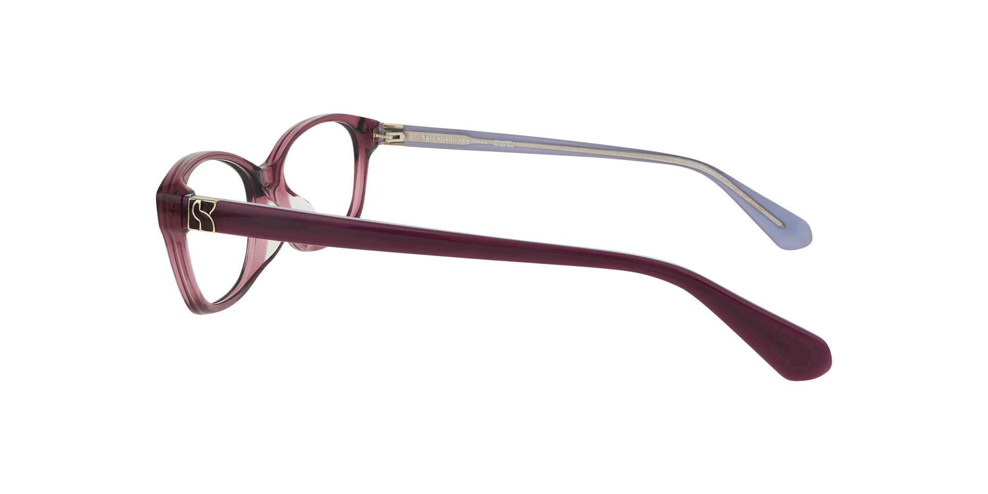 Conceta/FJ Red Purple AcetateEyeglass Frames for Glasses Direct, Side View