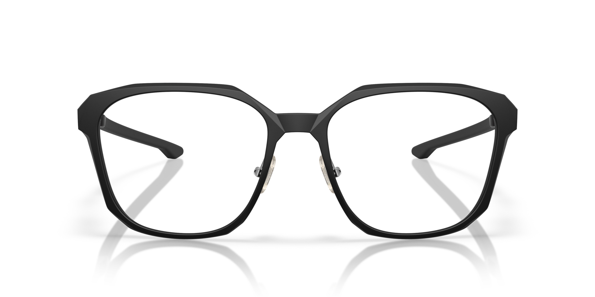 Slender Satin Black PlasticEyeglass Frames for Glasses Direct, Front View