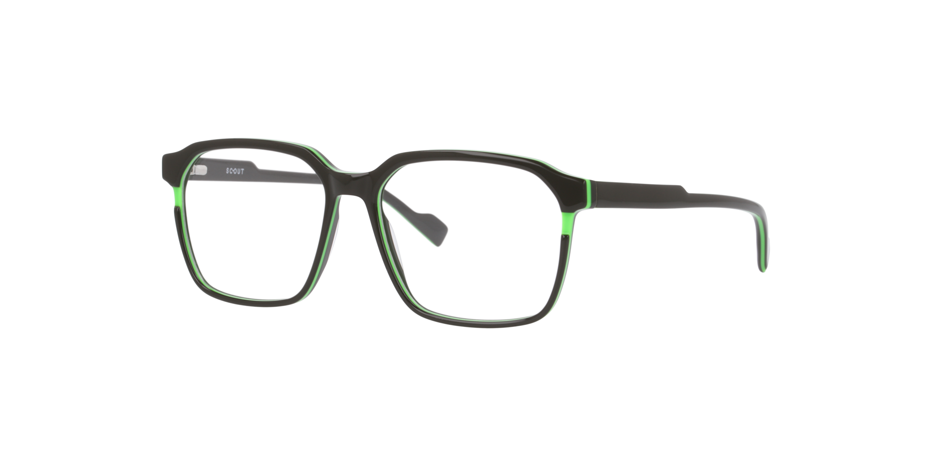 Maddox Dark Green AcetateEyeglass Frames for Glasses Direct, Angle View