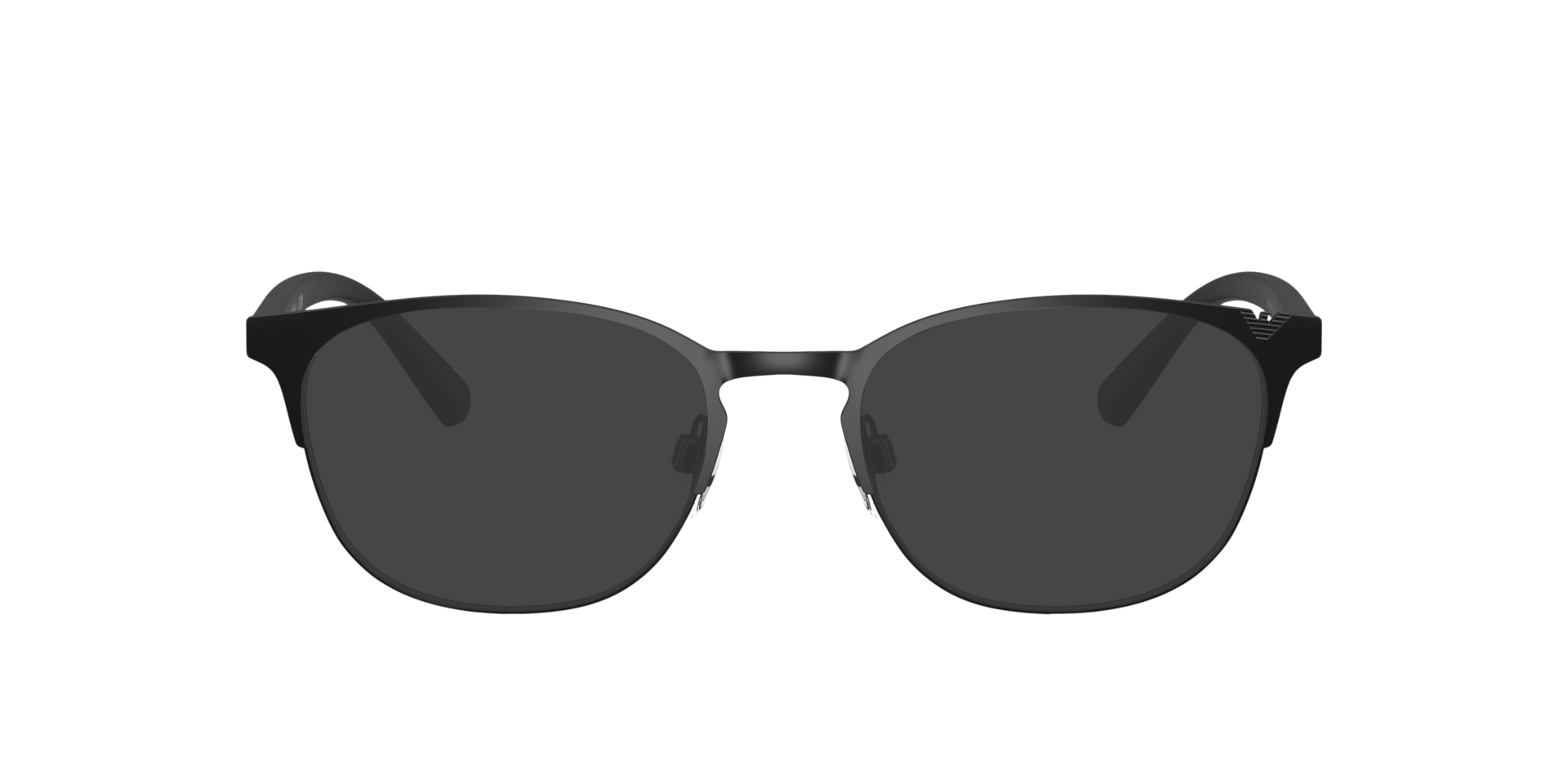 EA1059 Matte Black MetalEyeglass Frames for Glasses Direct, with Tinted Lenses