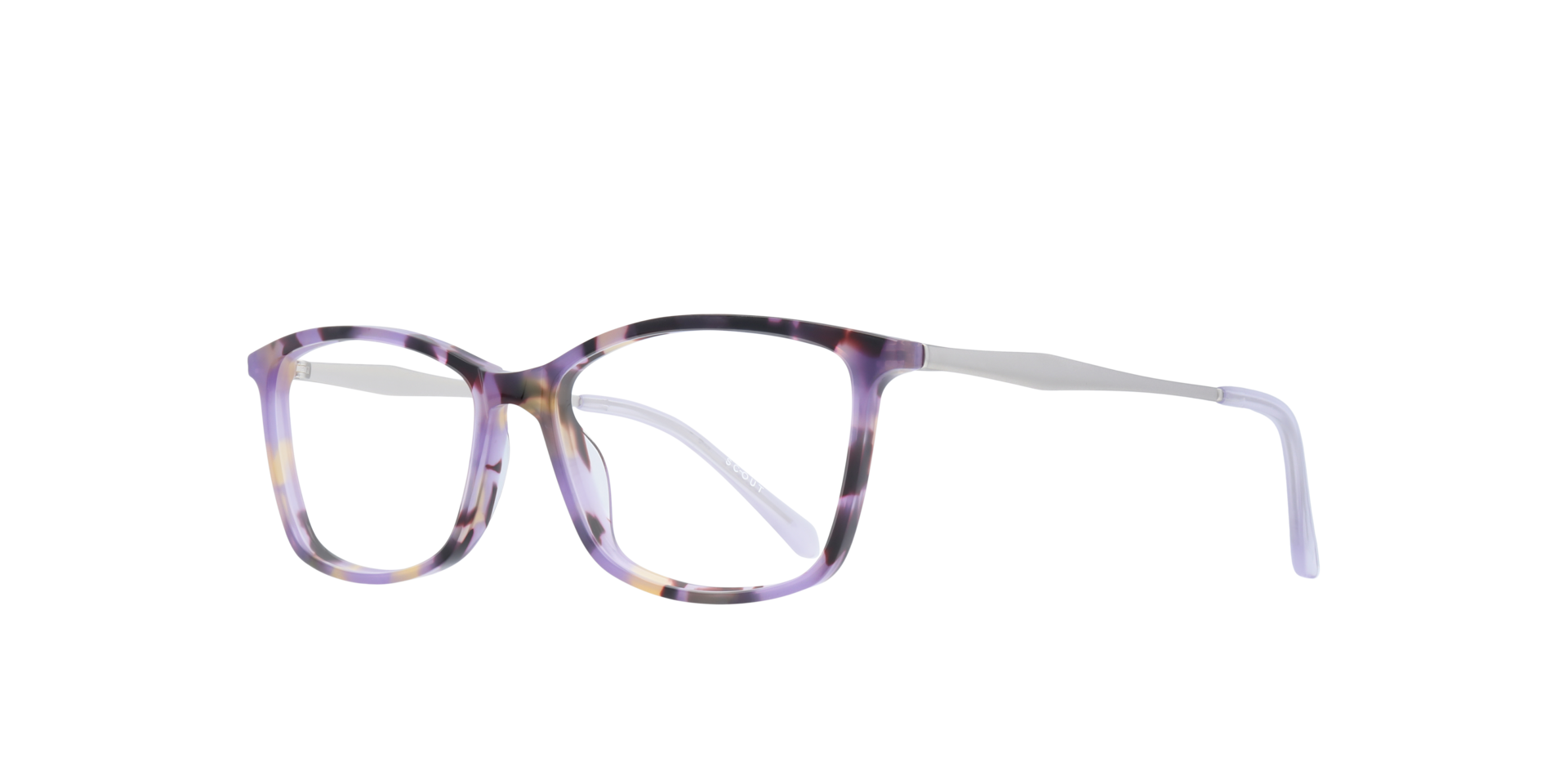 Aviana Purple Havana & Silver AcetateEyeglass Frames for Glasses Direct, Angle View