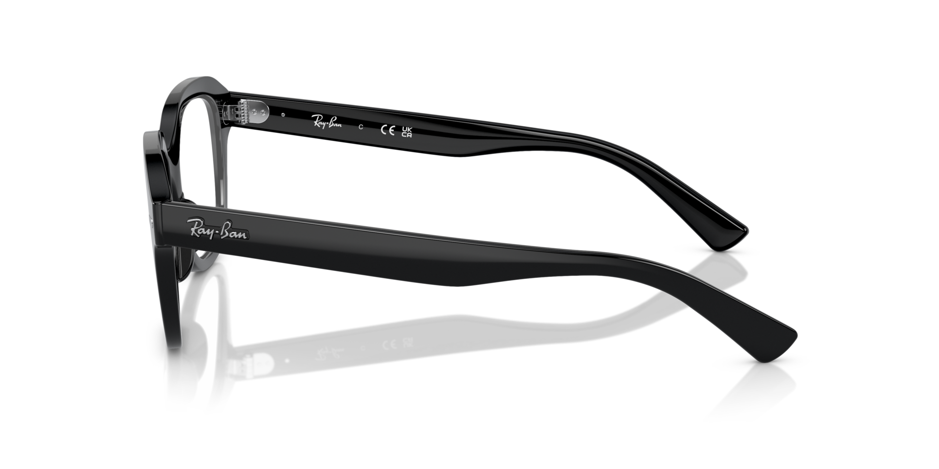 RB7215 Black PlasticEyeglass Frames for Glasses Direct, Side View