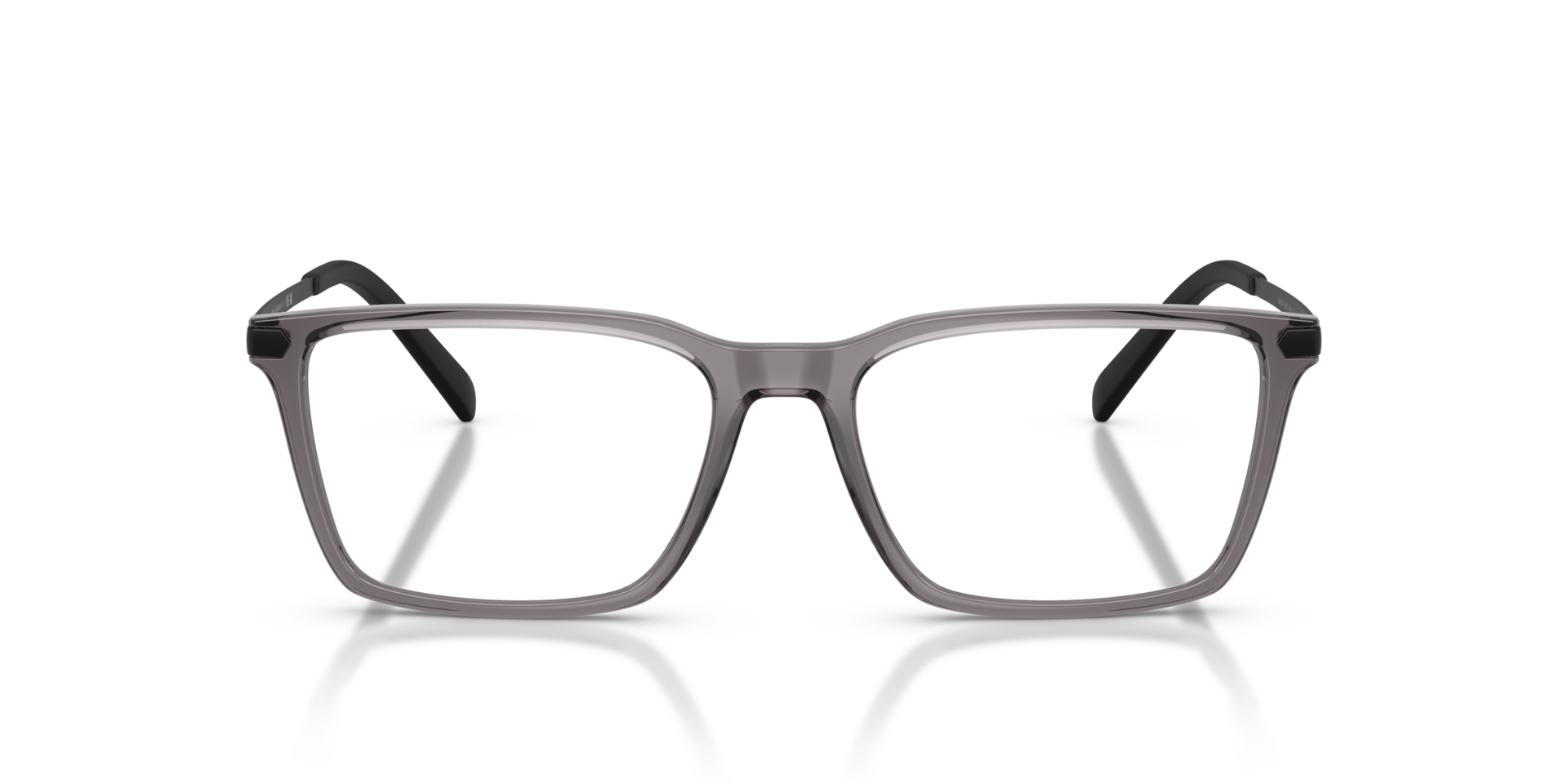 AX3077 Shiny Transparent Grey PlasticEyeglass Frames for Glasses Direct, Front View