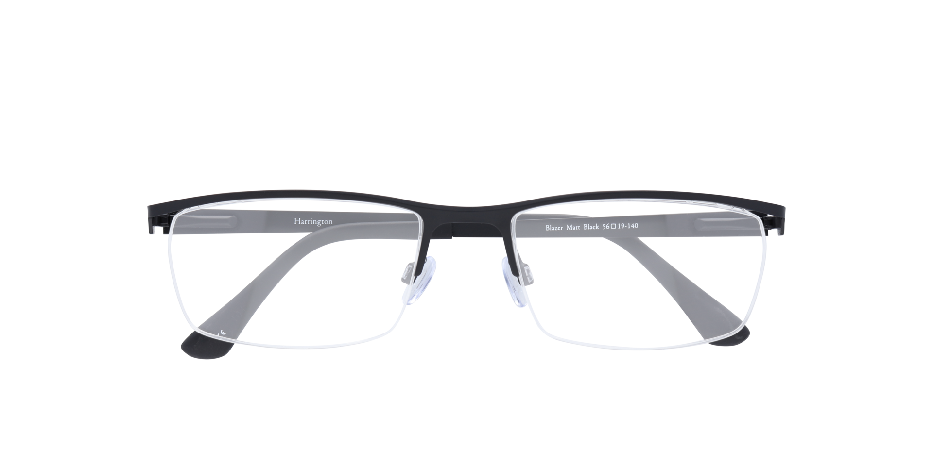 Blazer Matte Black MetalEyeglass Frames for Glasses Direct, Closed View