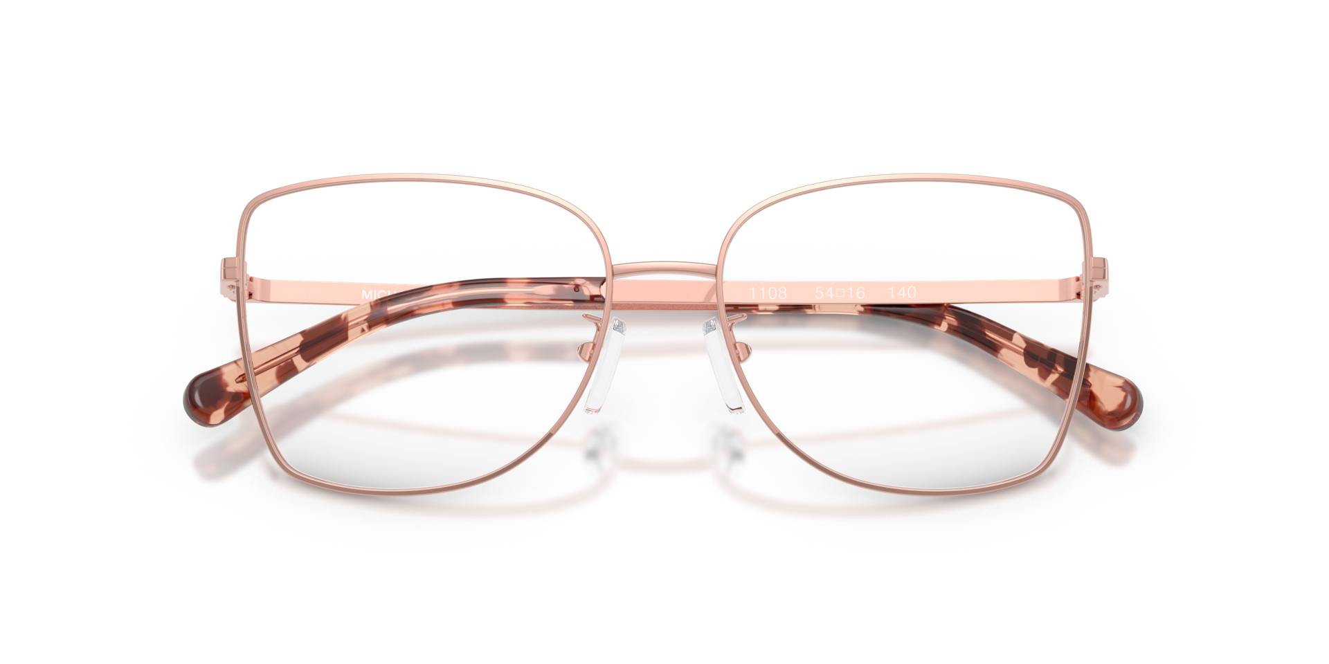MK3035 Rose Gold MetalEyeglass Frames for Glasses Direct, Closed View