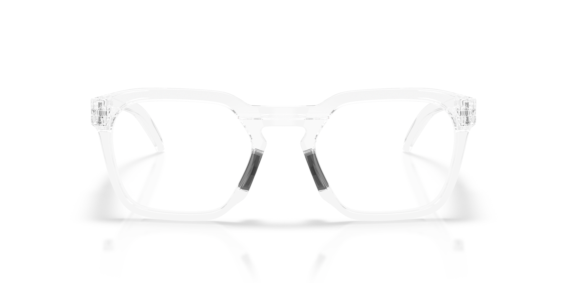 HSTN SQ Polished Clear PlasticEyeglass Frames for Glasses Direct, Front View