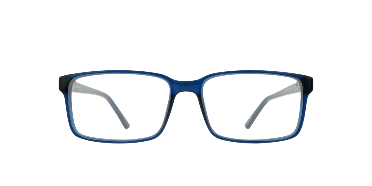 Crystal Dark Blue rectangle Plastic eyeglasses Online - Full Rim - Kabir