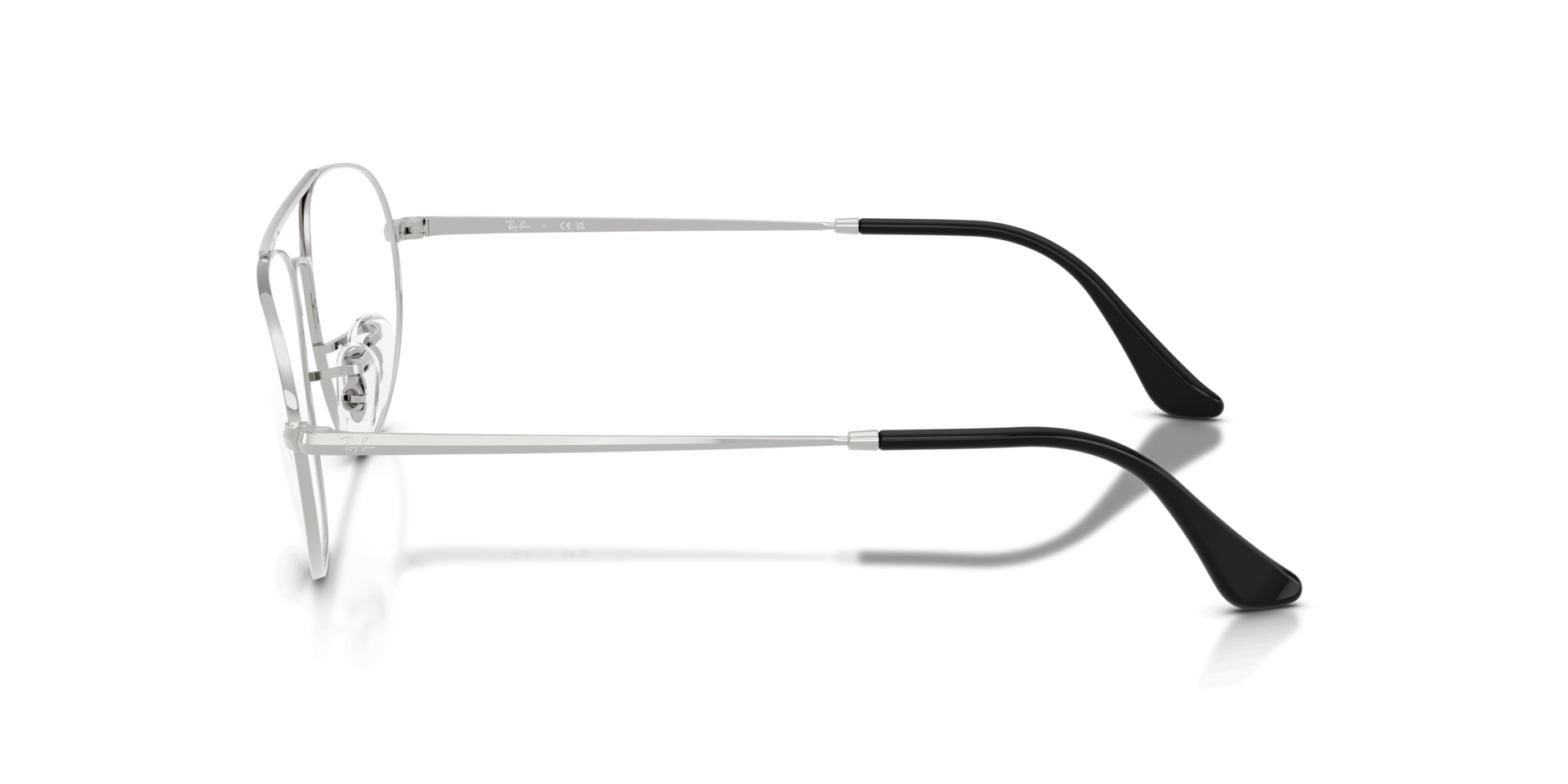 RB6645 Silver MetalEyeglass Frames for Glasses Direct, Side View