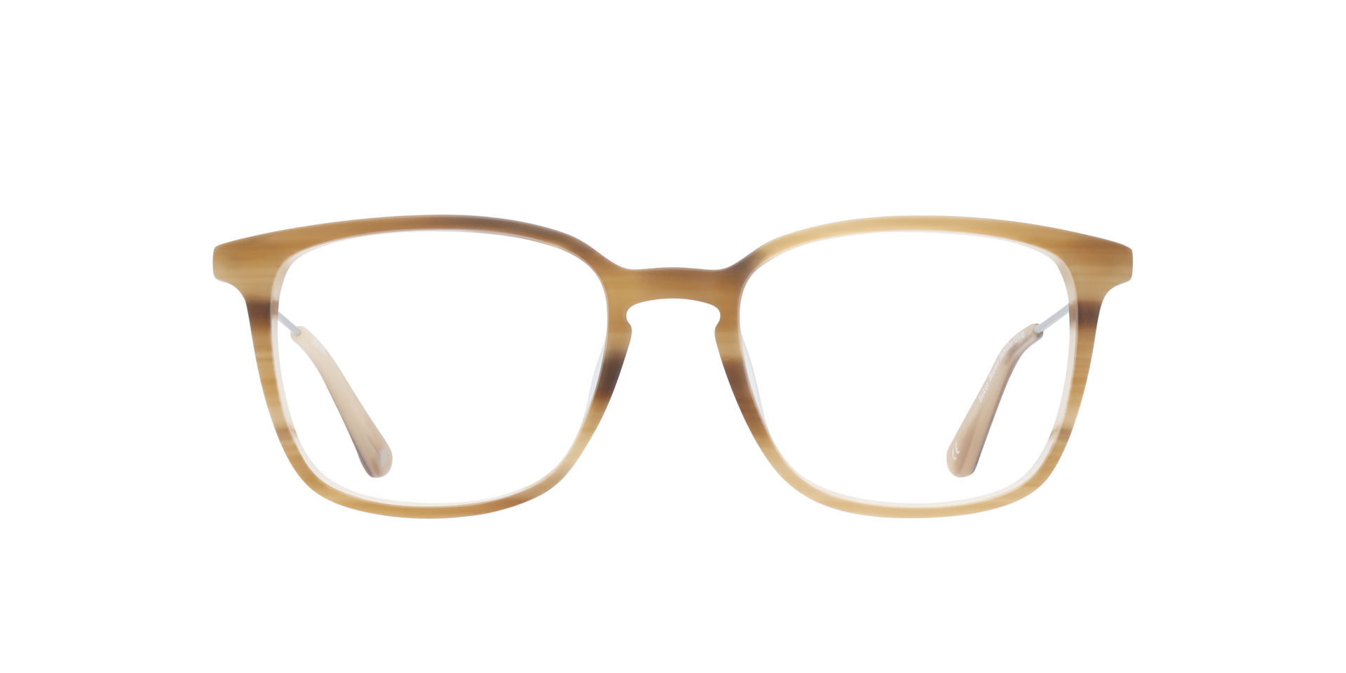 Baker Brown Horn & Silver AcetateEyeglass Frames for Glasses Direct, Front View