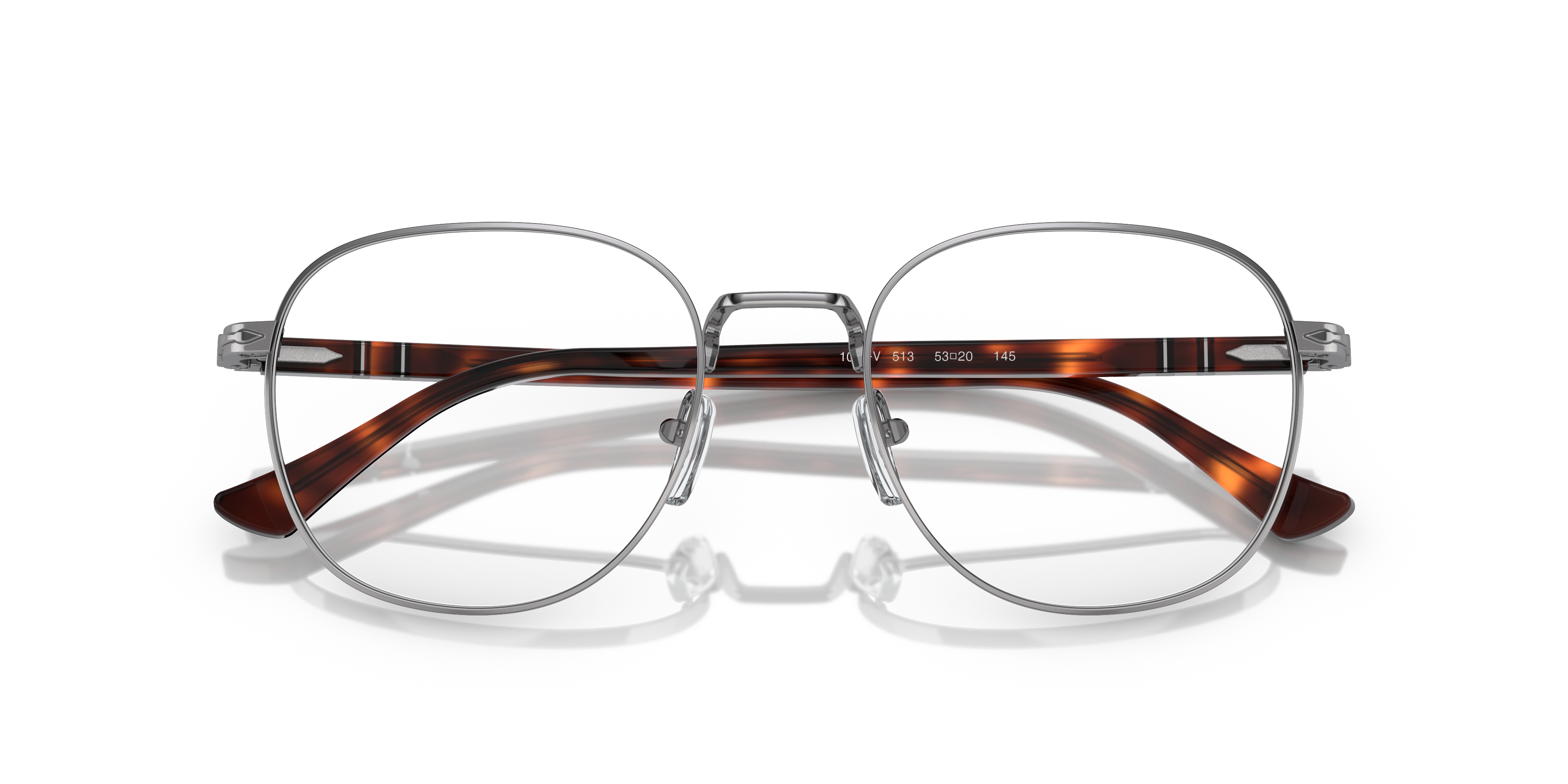 PO1007V Gunmetal MetalEyeglass Frames for Glasses Direct, Closed View