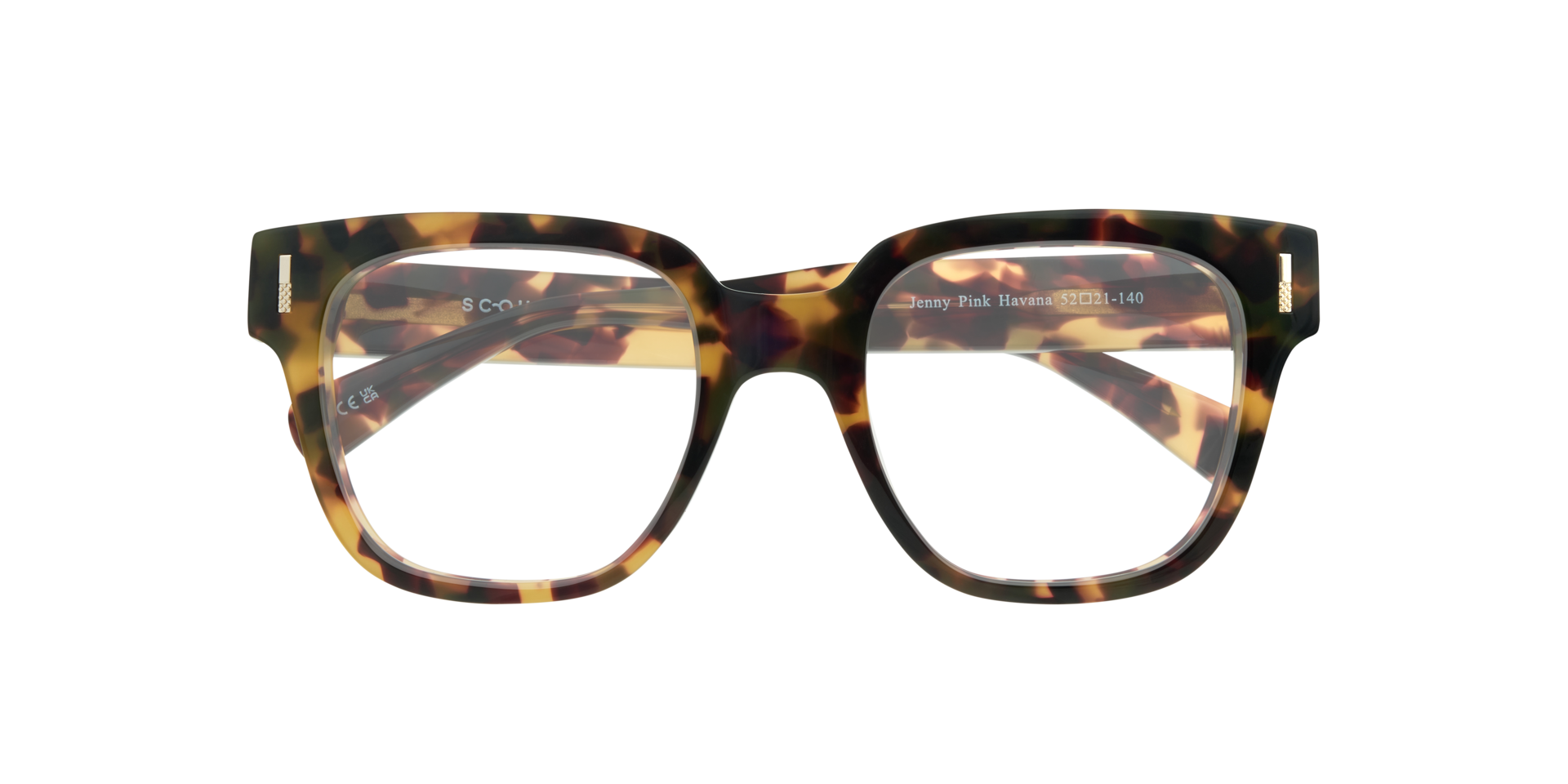 Jenny Pink Havana AcetateEyeglass Frames for Glasses Direct, Closed View