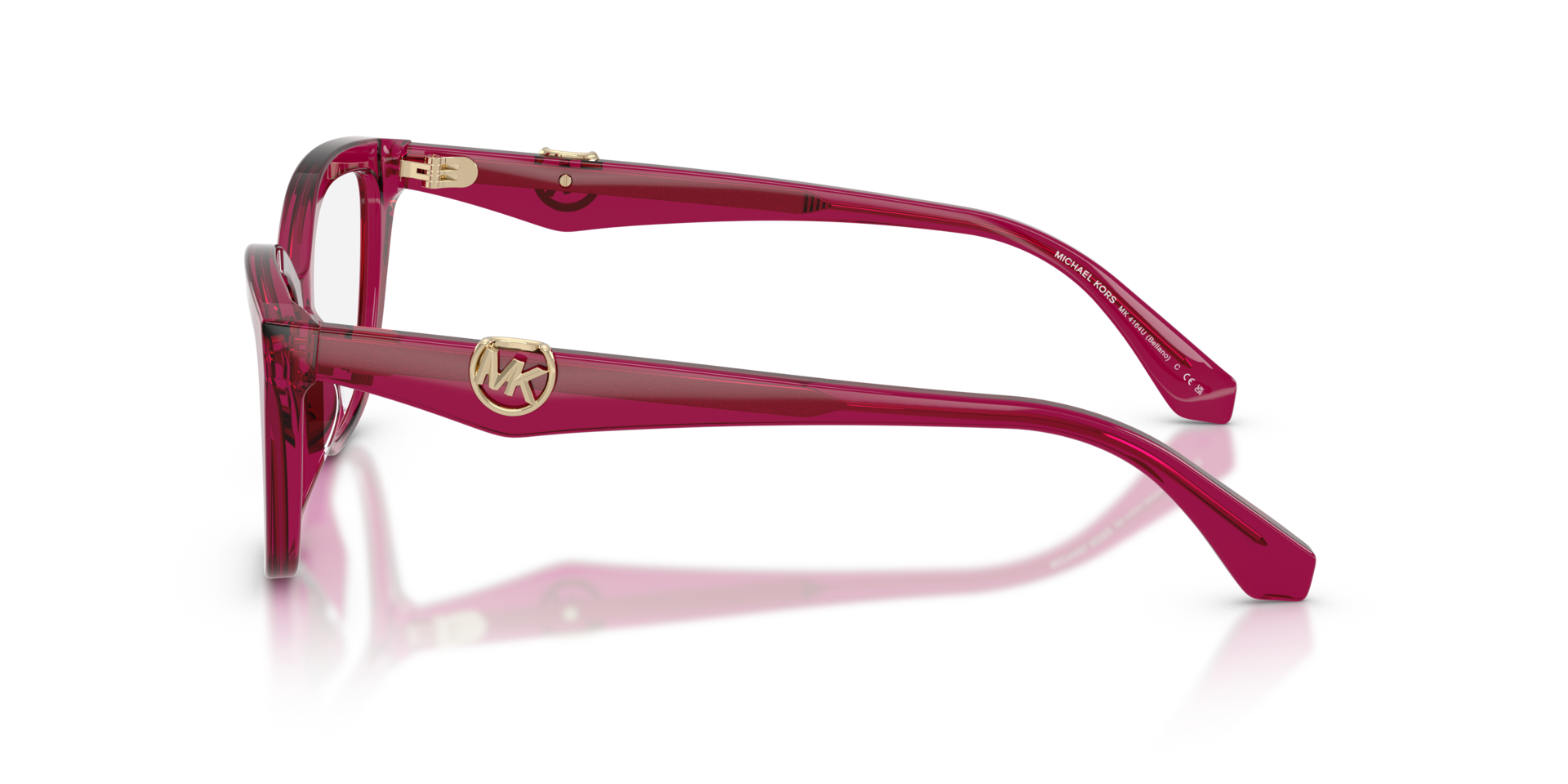 MK4164U Transparent Plum AcetateEyeglass Frames for Glasses Direct, Side View