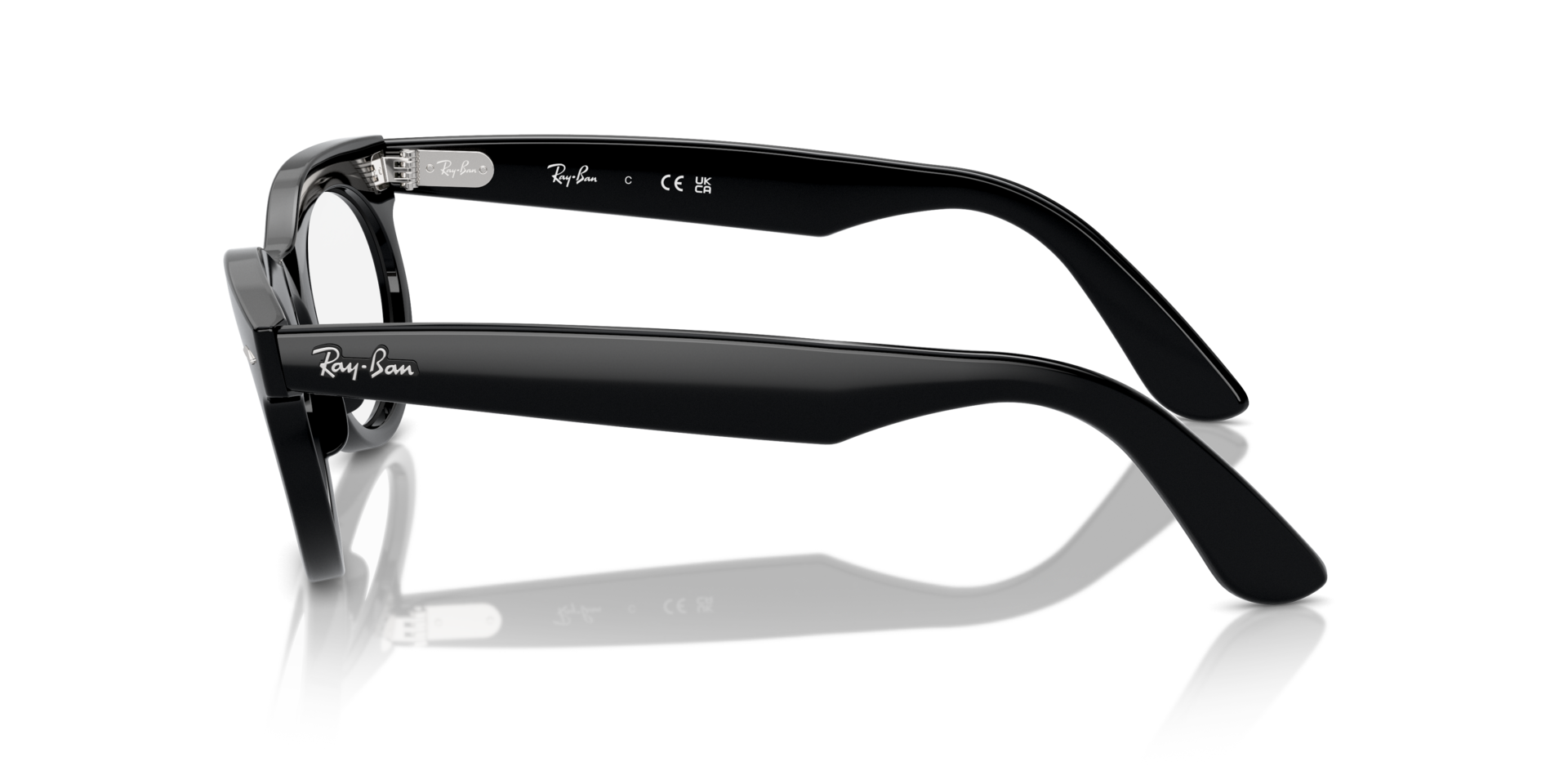 RB2242V Black PlasticEyeglass Frames for Glasses Direct, Side View