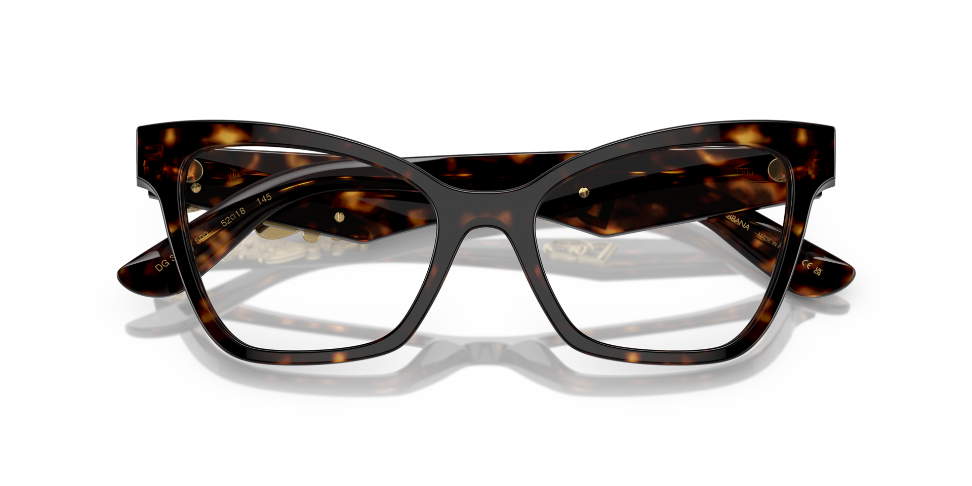 DG3369 Havana AcetateEyeglass Frames for Glasses Direct, Closed View