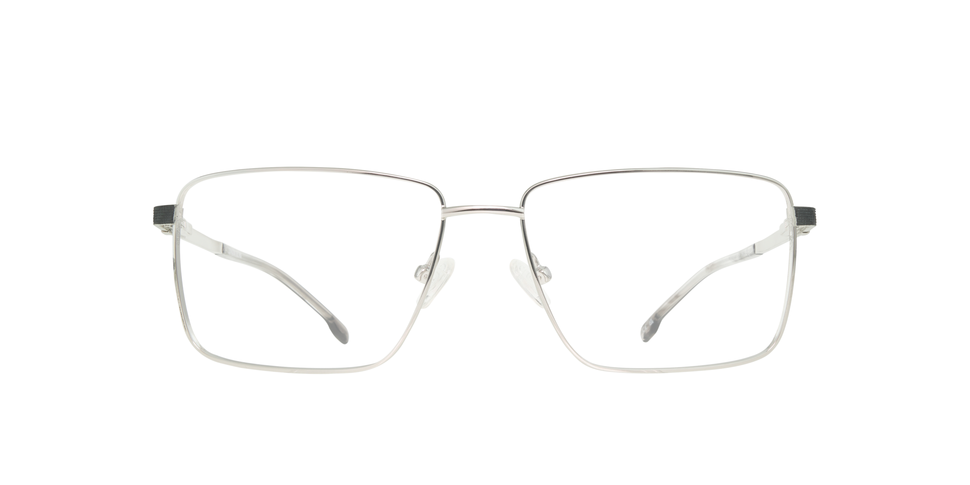 Lincoln Silver & Grey MetalEyeglass Frames for Glasses Direct, Front View