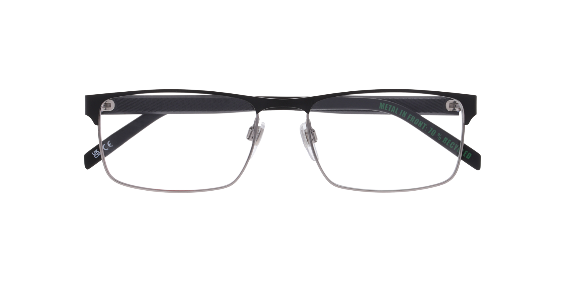 LV 5092 Black Matte MetalEyeglass Frames for Glasses Direct, Closed View