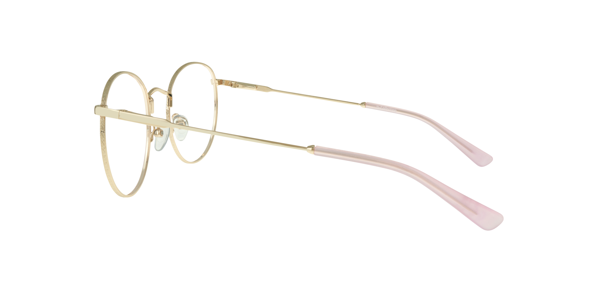 Kade Shiny Gold & Pink MetalSunglass Frames for Glasses Direct, Side View