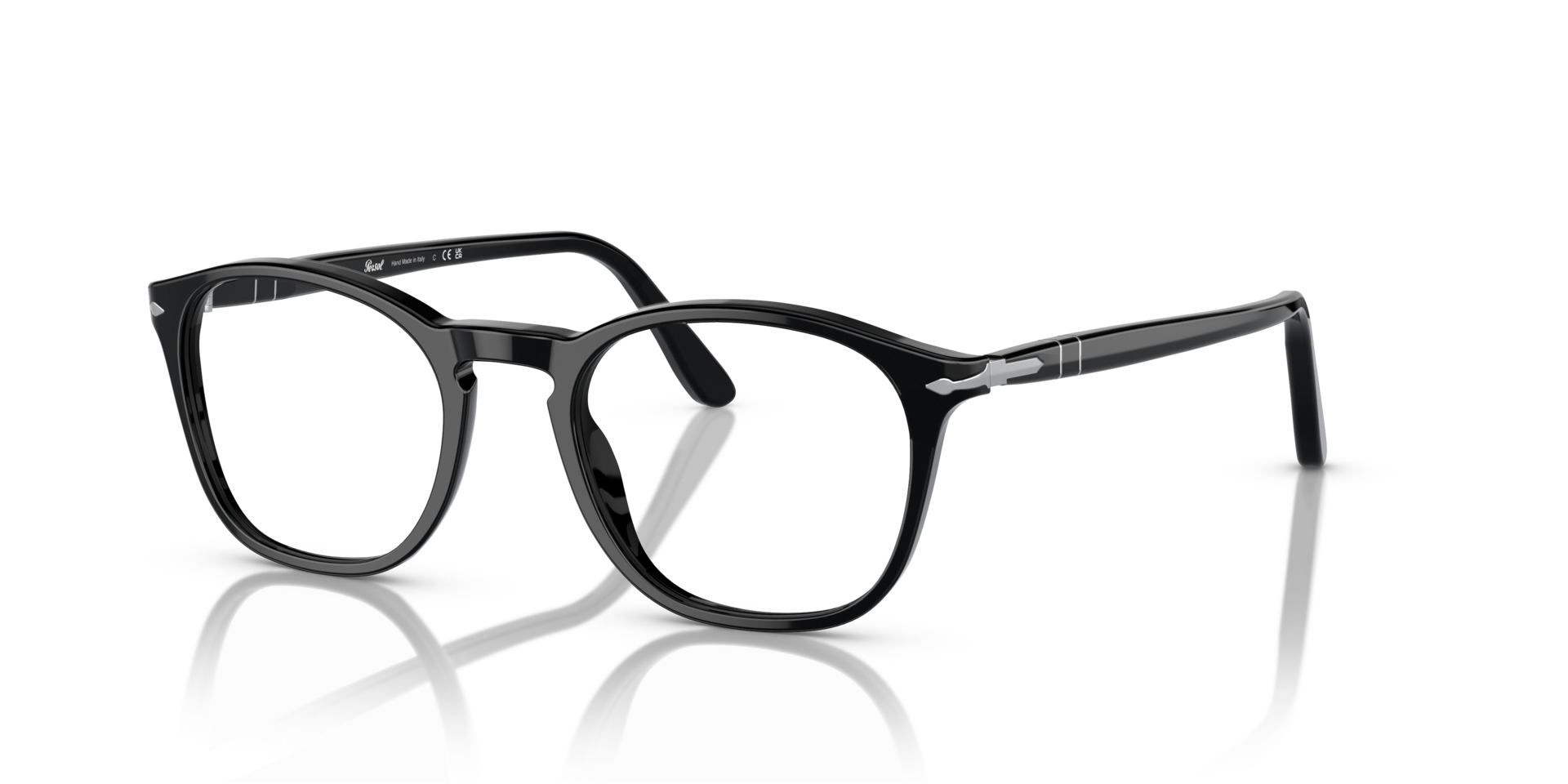PO3007V Black AcetateEyeglass Frames for Glasses Direct, Angle View