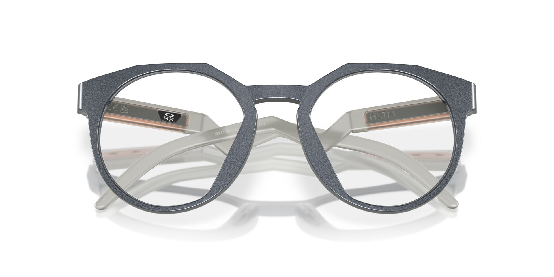 HSTN Forge Collection Matte Blue Steel PlasticEyeglass Frames for Glasses Direct, Closed View