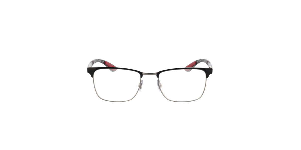 Ray - Ban Unisex Transparent Ray - Ban Rx8421 2861 Optical Frames Metal Black Squared Normal - Image 3