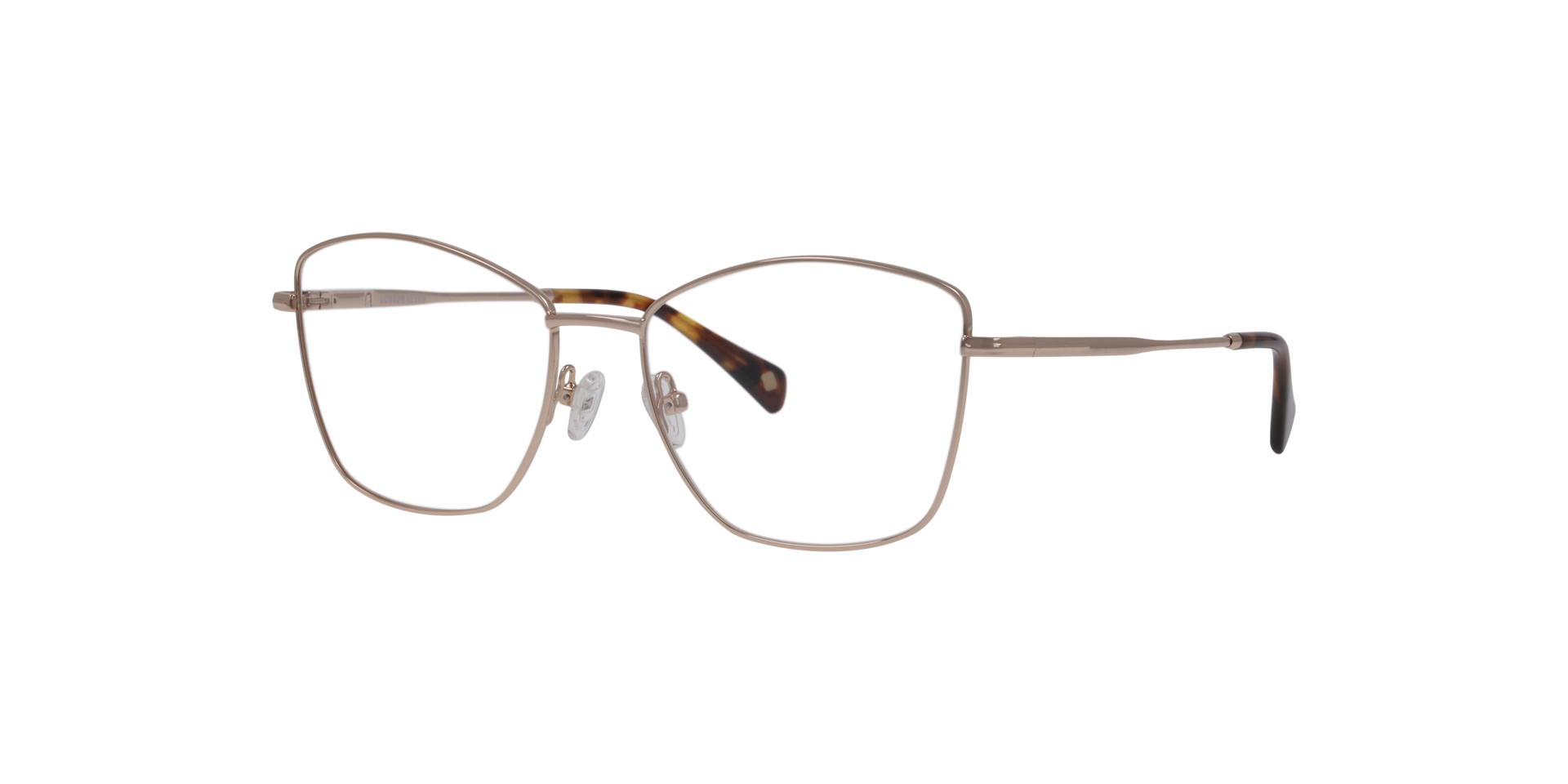 Merton Gold MetalEyeglass Frames for Glasses Direct, Angle View