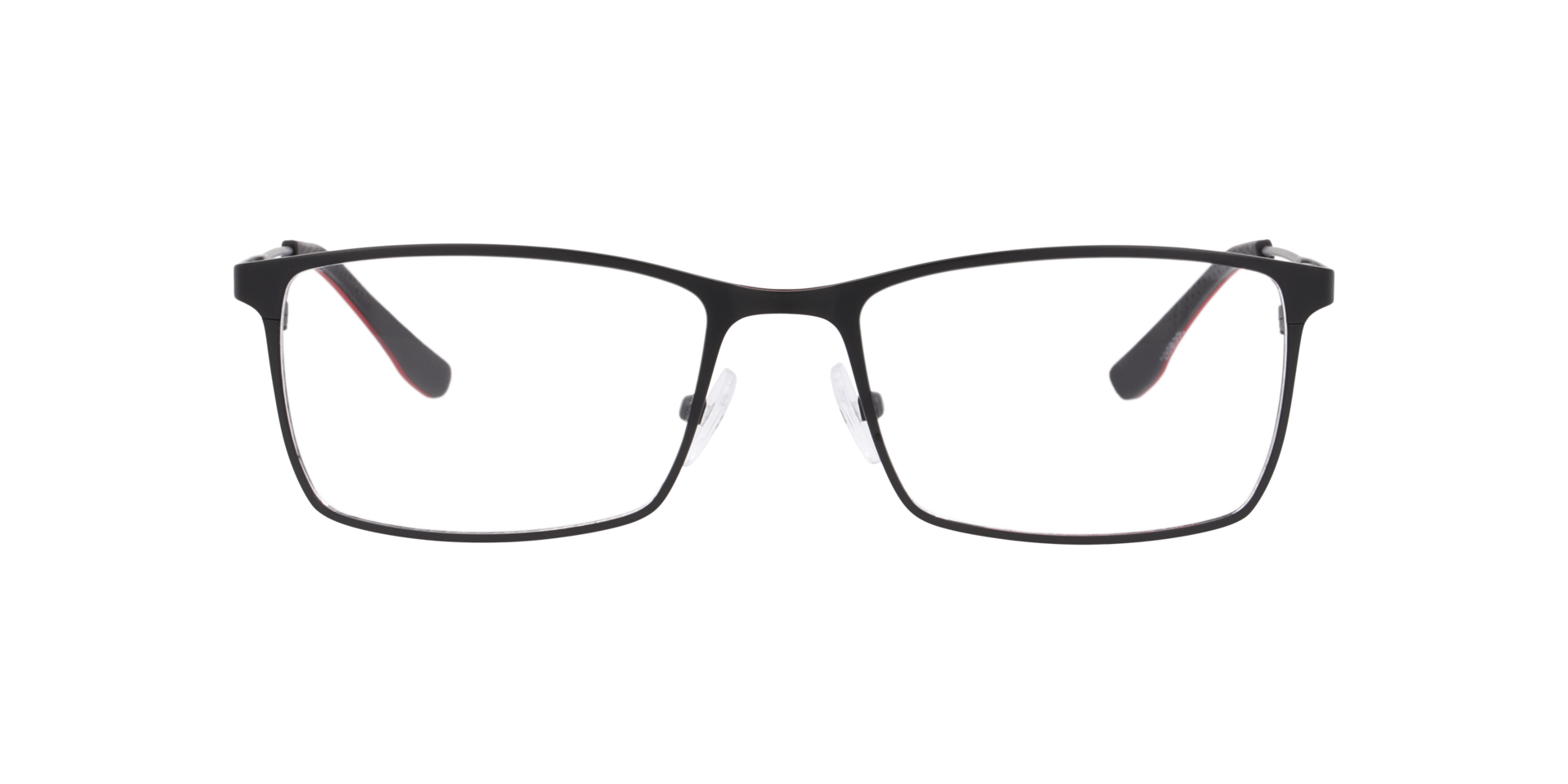 Nb4203 Black Red MetalEyeglass Frames for Glasses Direct, Front View