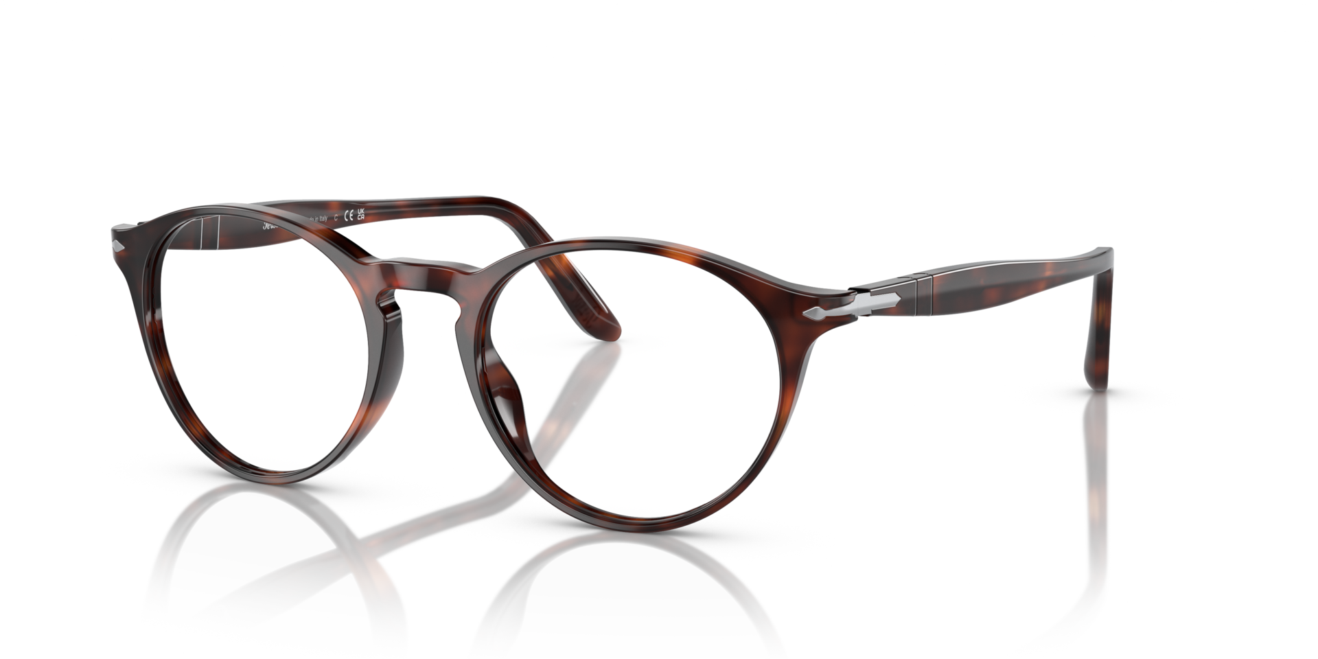 PO3092V Havana AcetateEyeglass Frames for Glasses Direct, Angle View