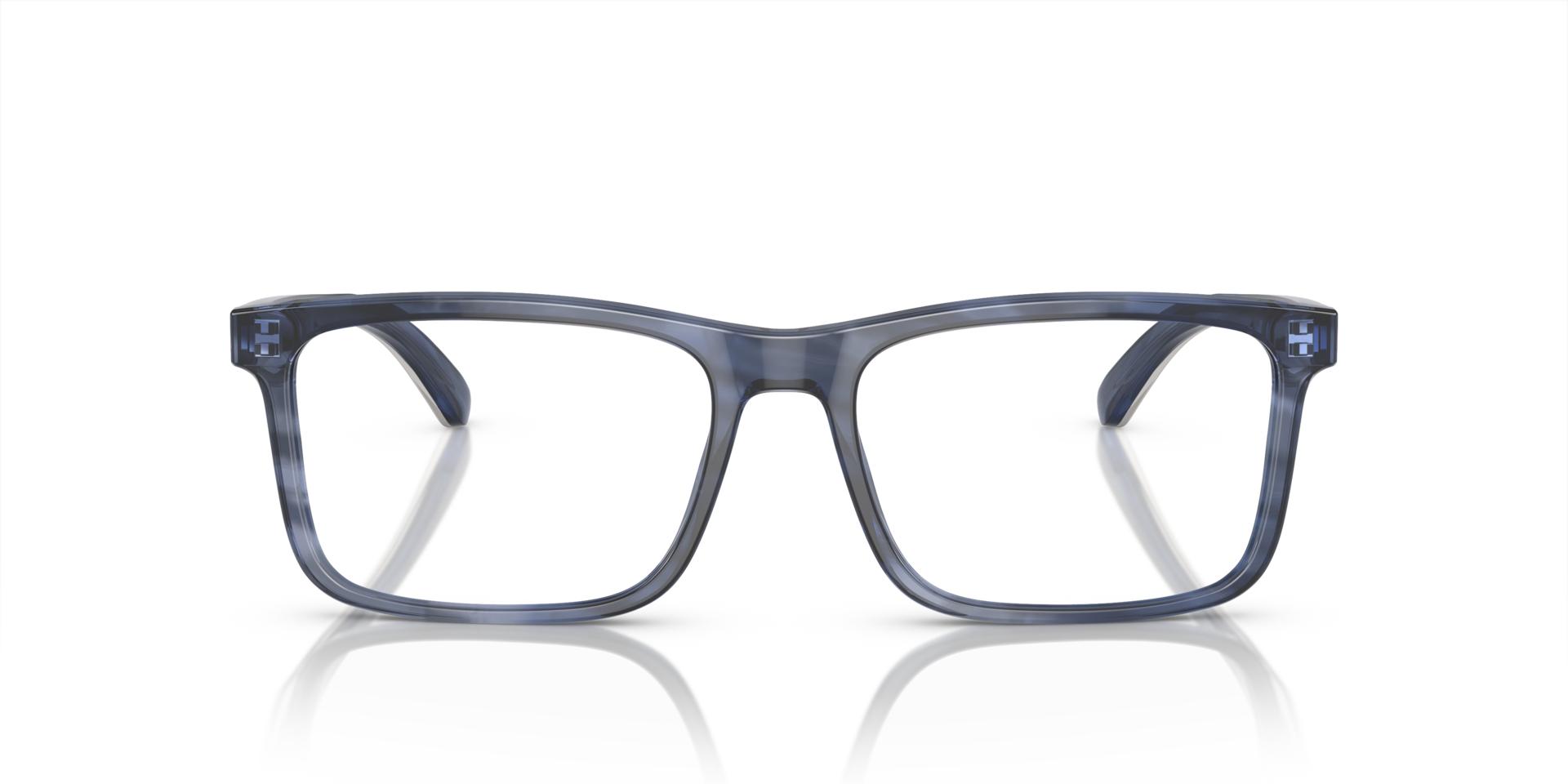 EA3227 Shiny Blue & Top Smoke AcetateEyeglass Frames for Glasses Direct, Front View