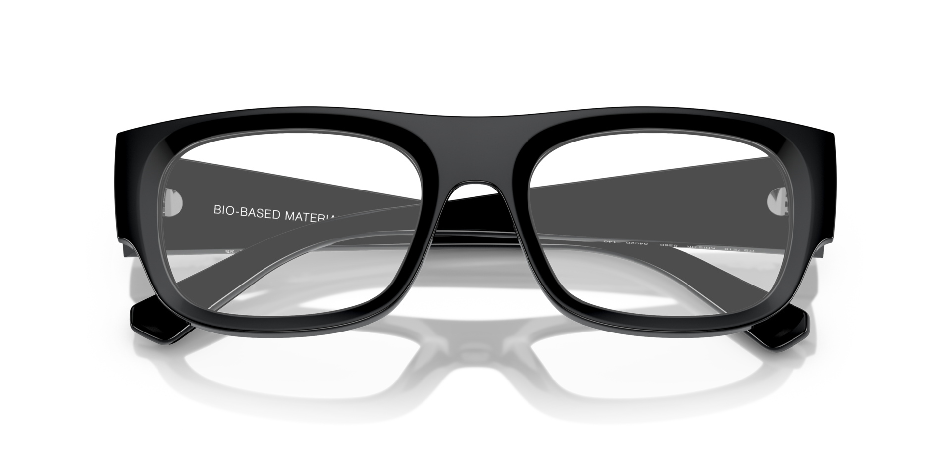 Kristin Optics Bio-Based Black PlasticEyeglass Frames for Glasses Direct, Closed View